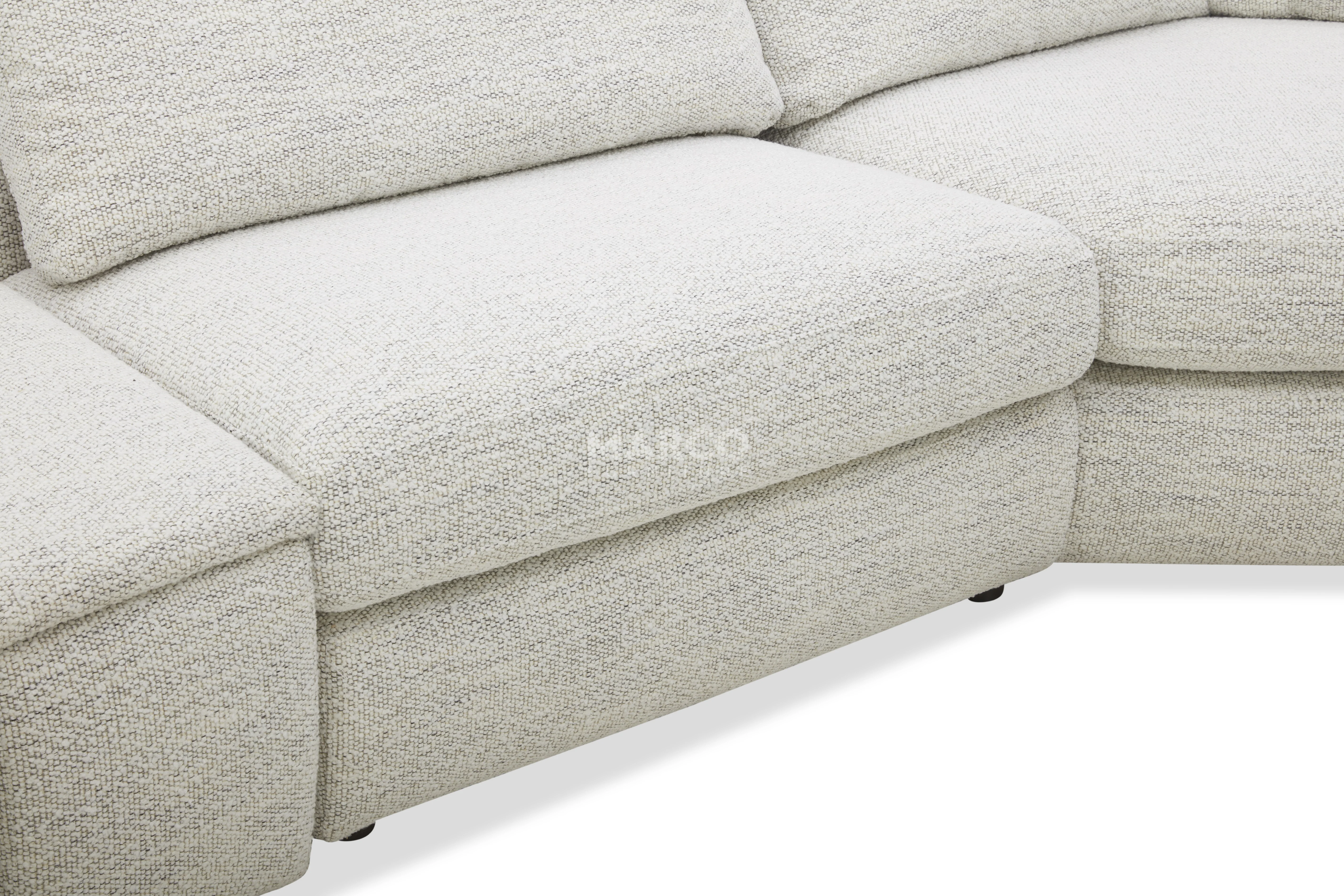 Lagoon Fabric Chaise Lounge – Curved Corner Lounge with Cushions - Image 14