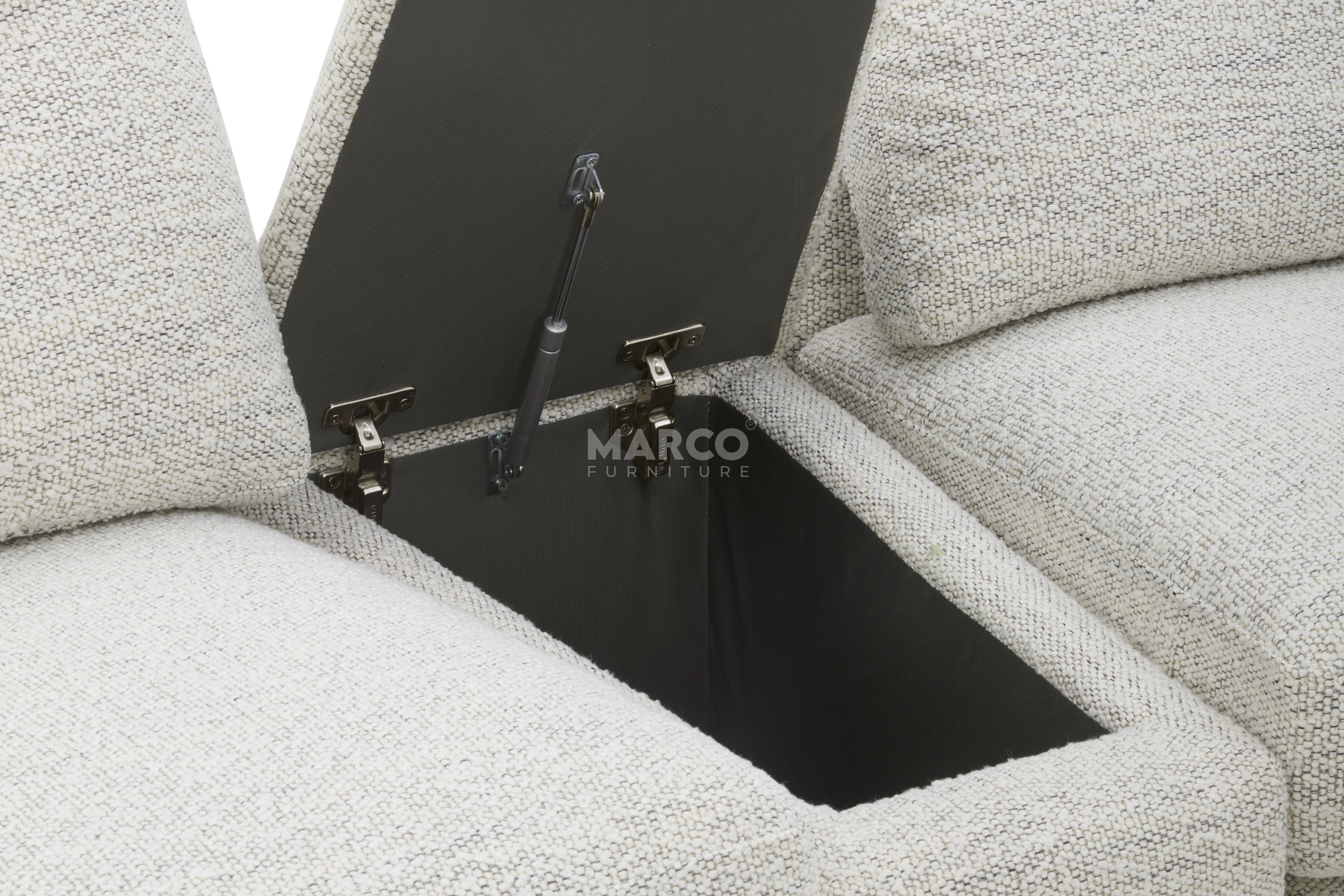 Lagoon Fabric Chaise Lounge – Curved Corner Lounge with Cushions - Image 15
