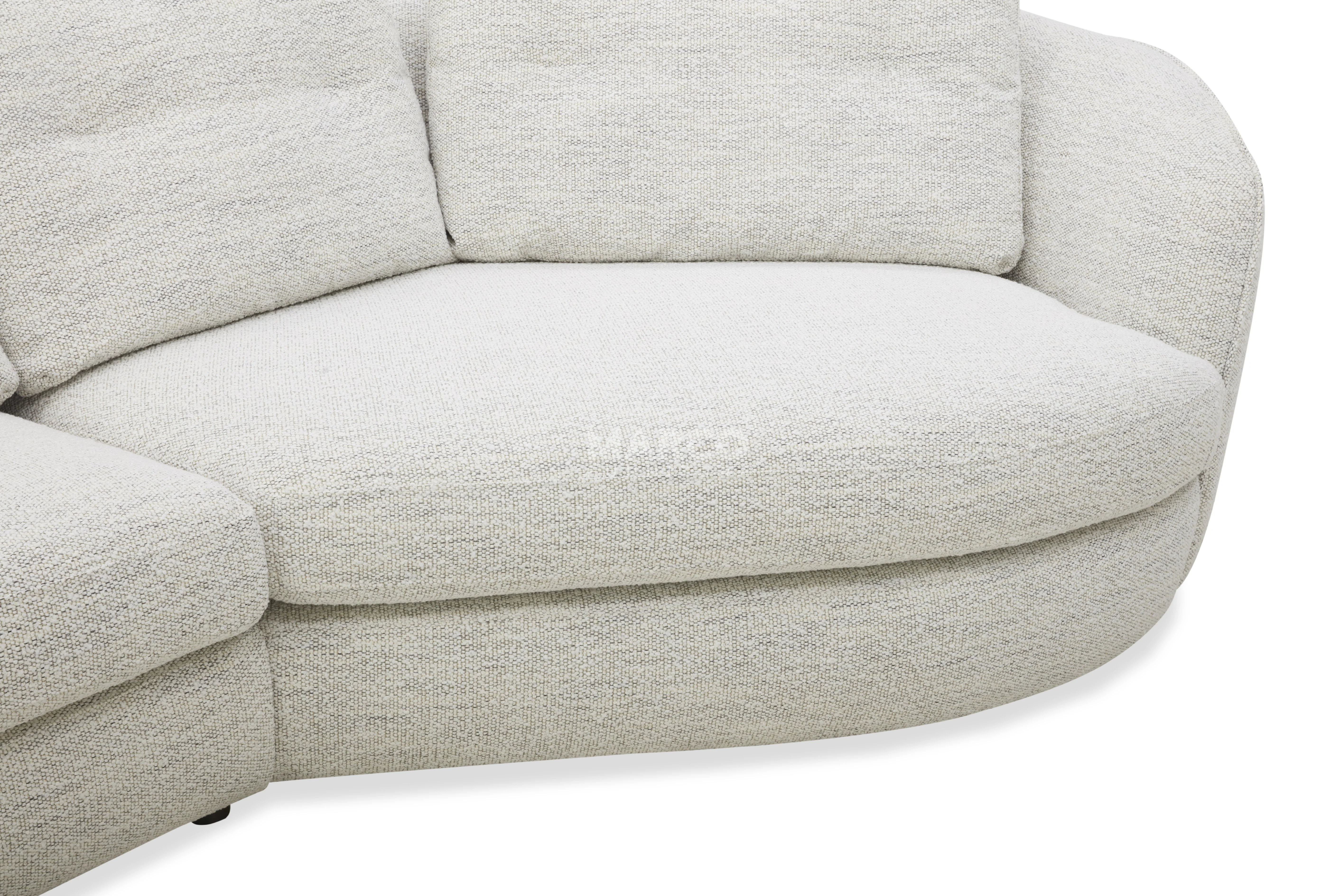 Lagoon Fabric Chaise Lounge – Curved Corner Lounge with Cushions - Image 9