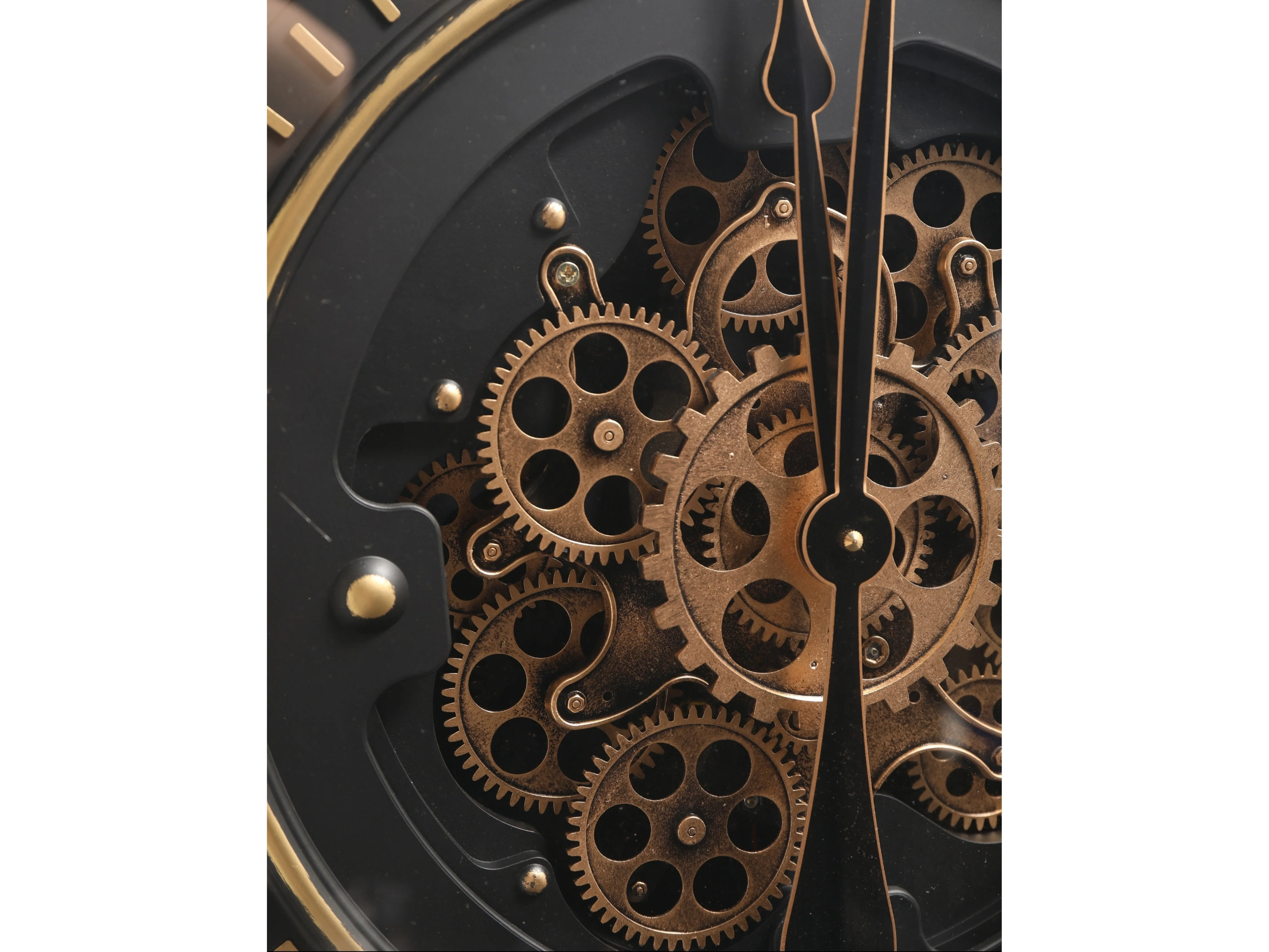 London Roman Numeral Gear Large Wall Clock - Black (80 cm) - Image 3