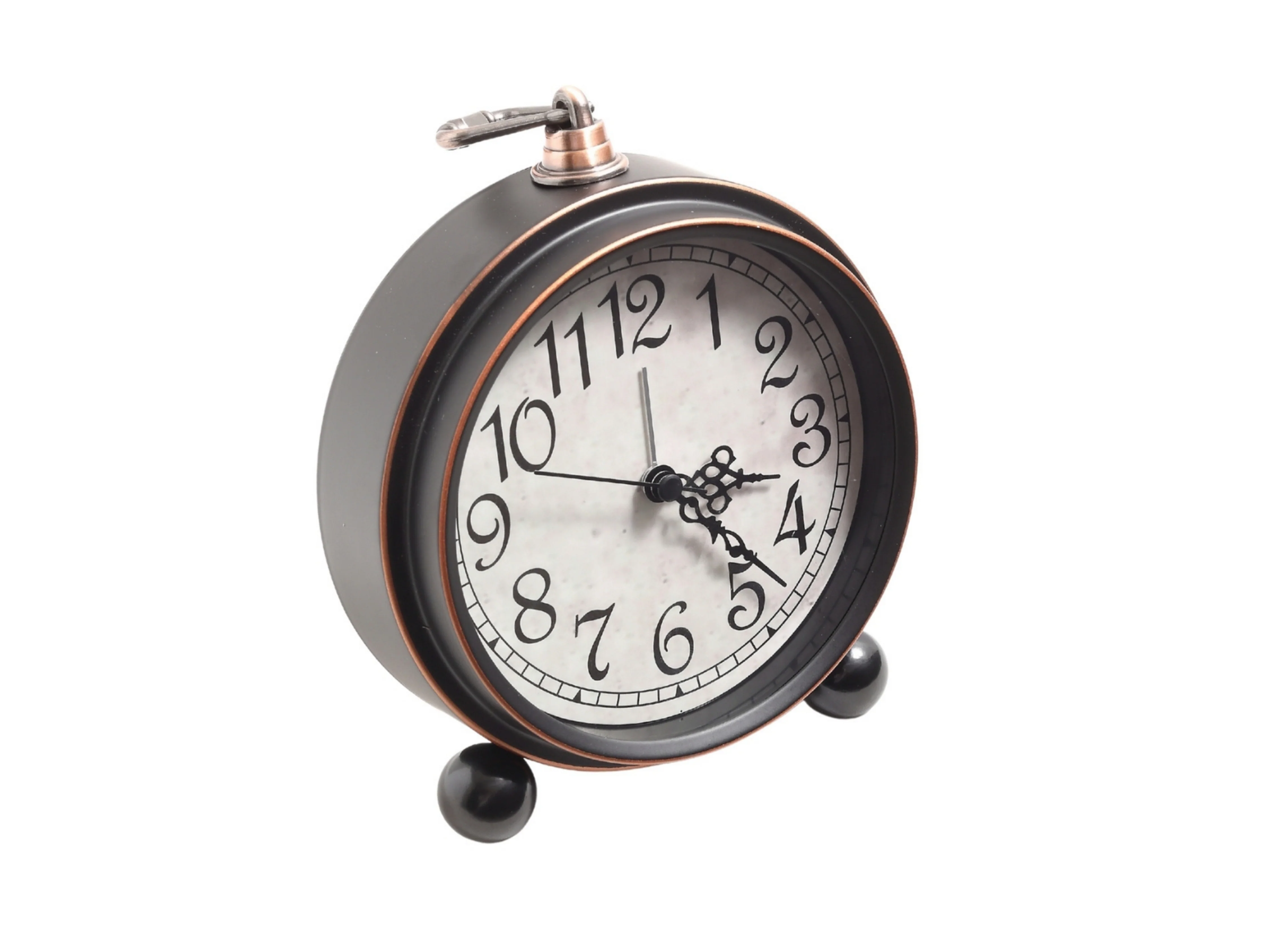 Luma Vintage Black Table Clock – Classic Dial - Image 2