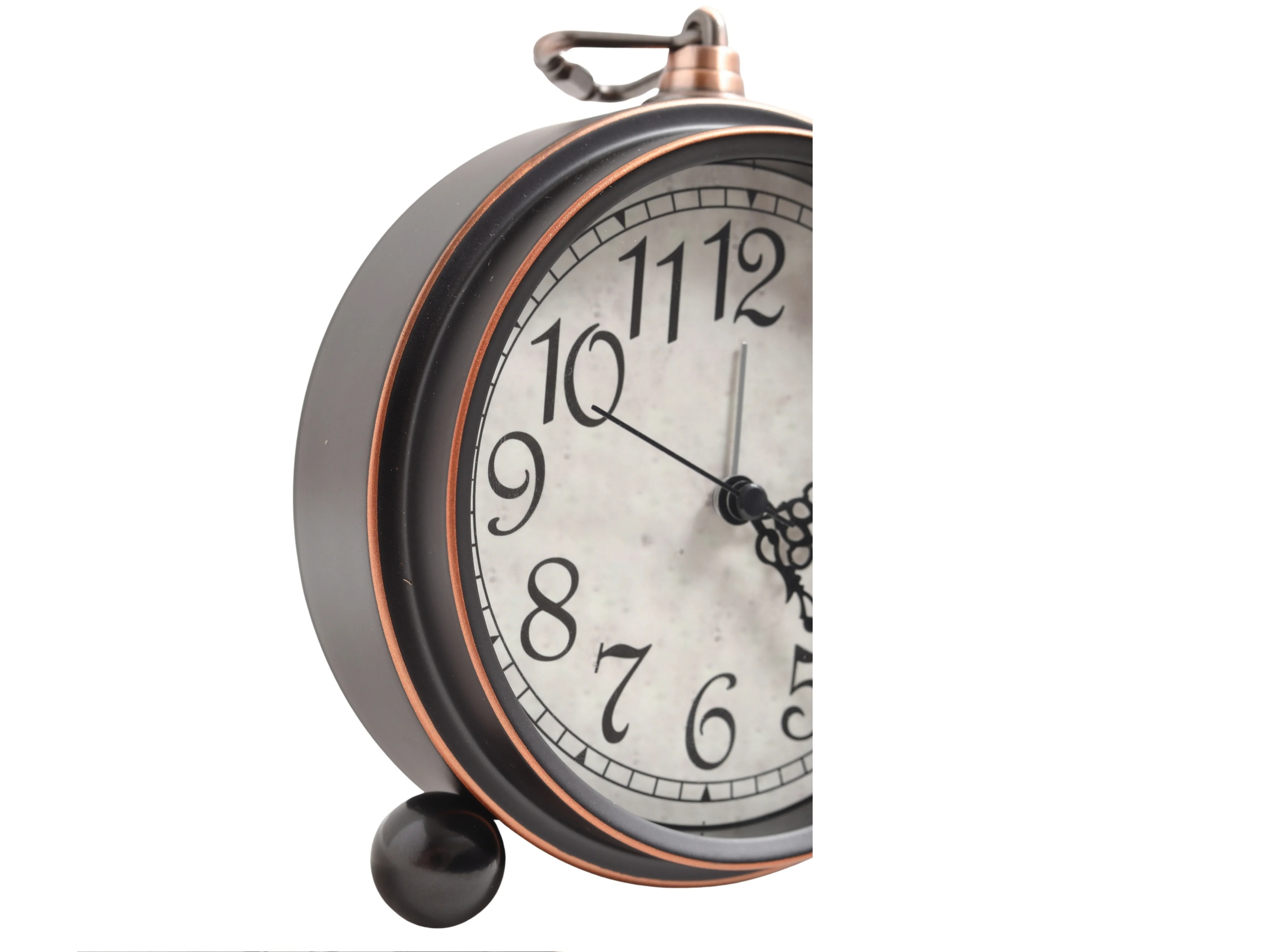 Luma Vintage Black Table Clock – Classic Dial - Image 3
