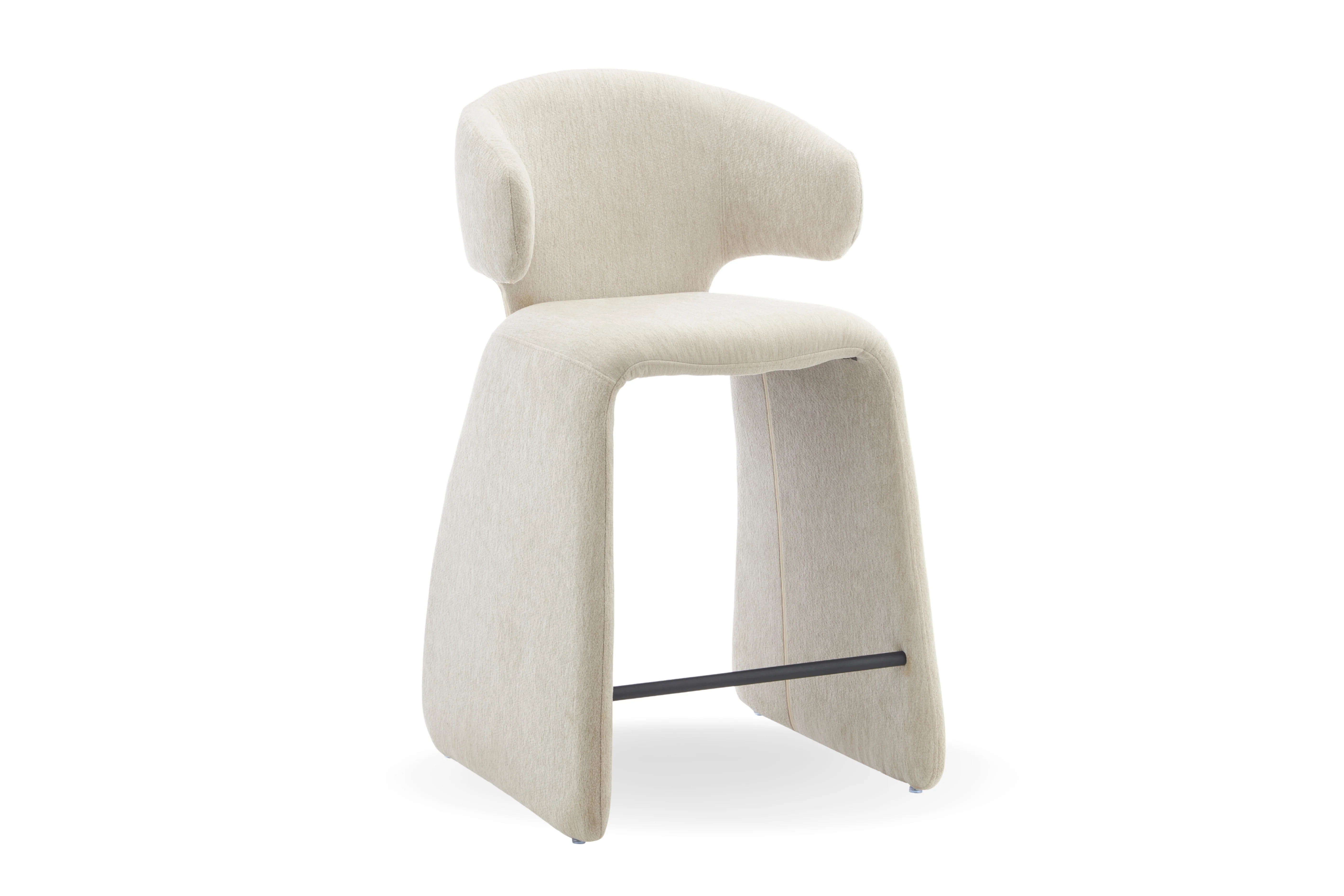 Luxe Fabric Bar Chair - Upholstered Bar Stool - Image 6