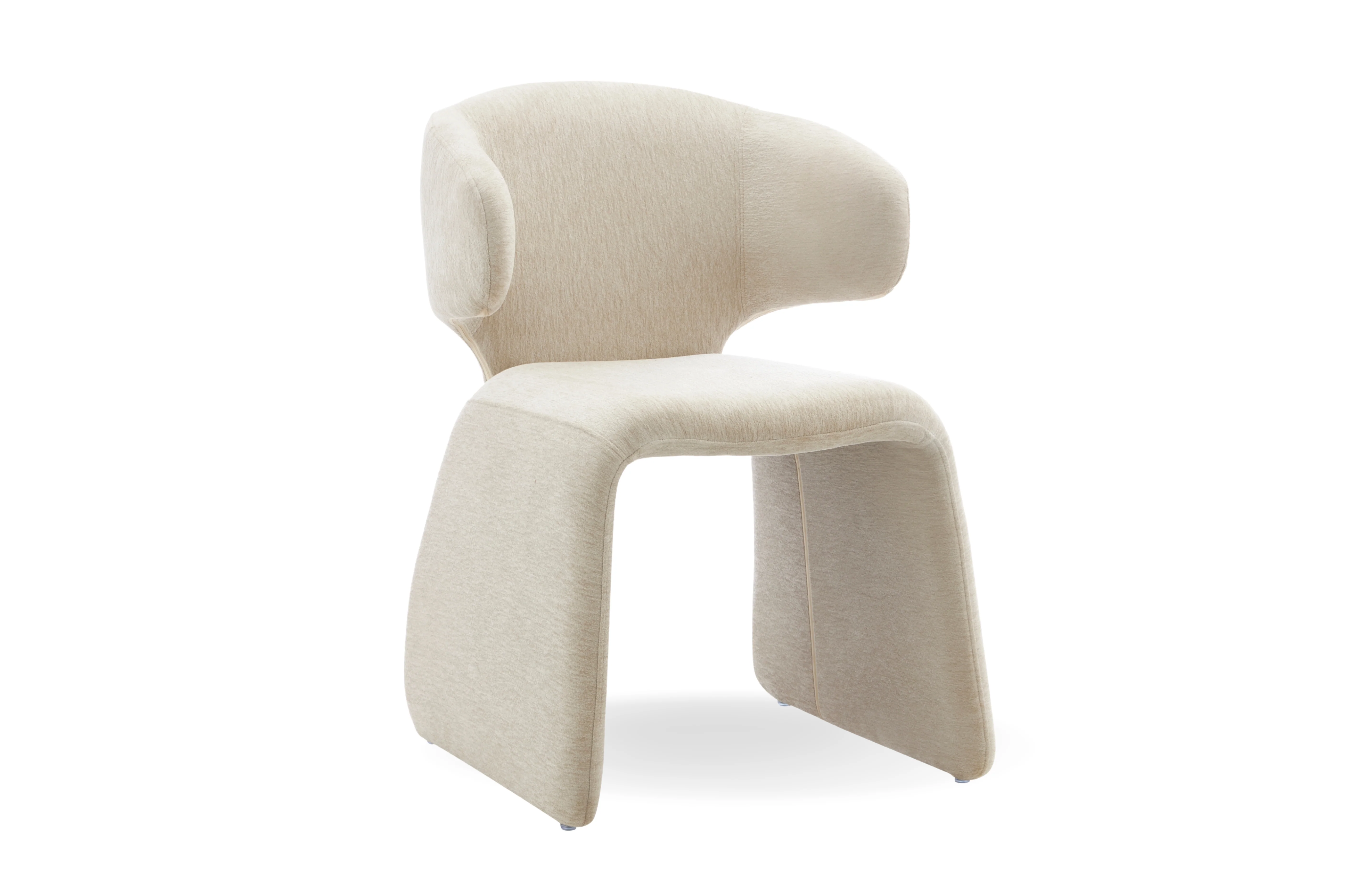 Luxe Fabric Upholstered Modern Dining Chair - Image 6