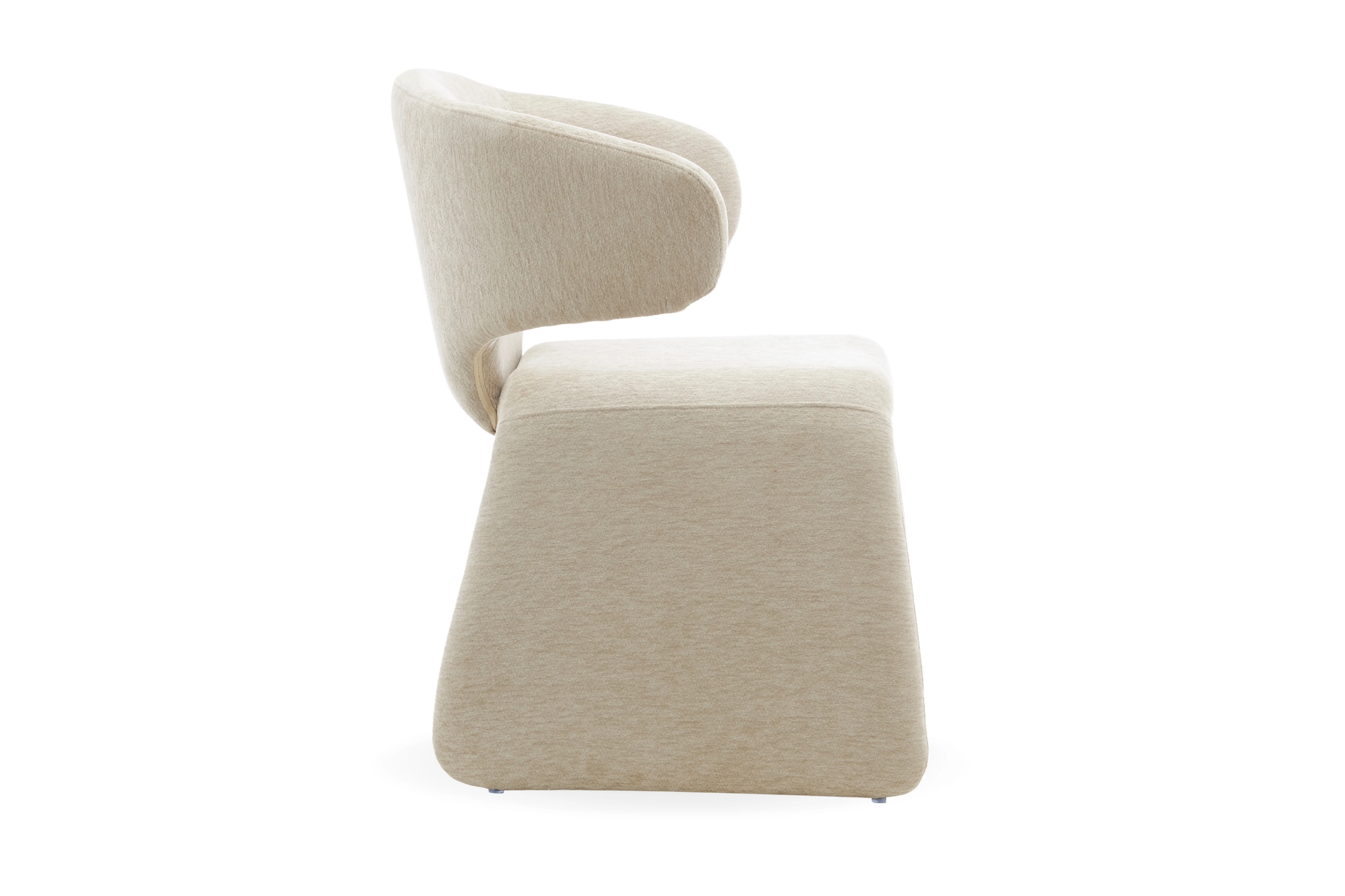 Luxe Fabric Upholstered Modern Dining Chair - Image 7