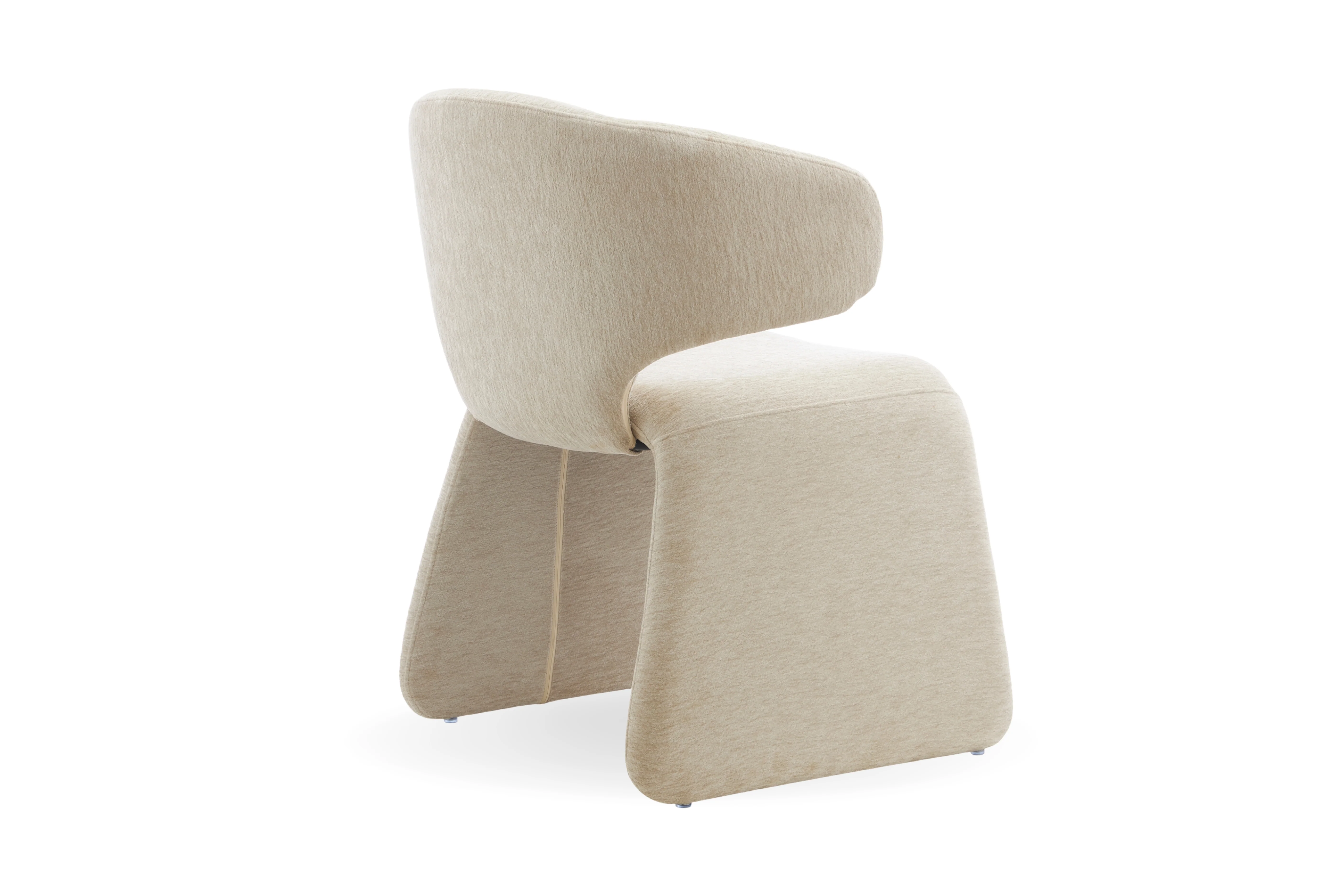 Luxe Fabric Upholstered Modern Dining Chair - Image 8