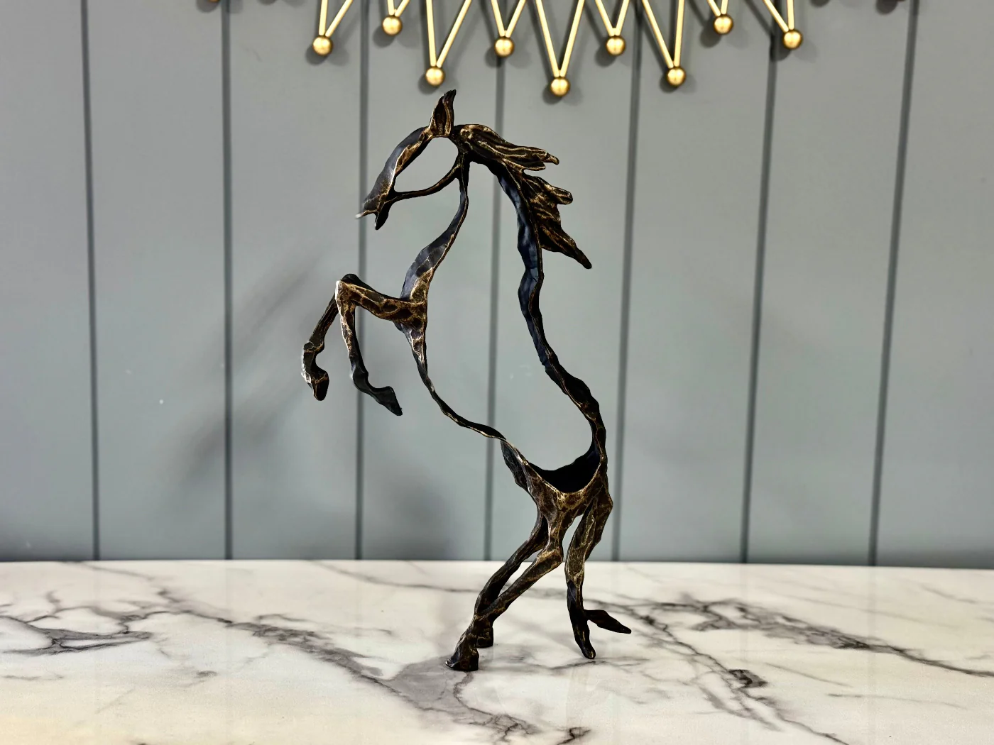 Abstract Rearing Horse Sculpture - Image 2