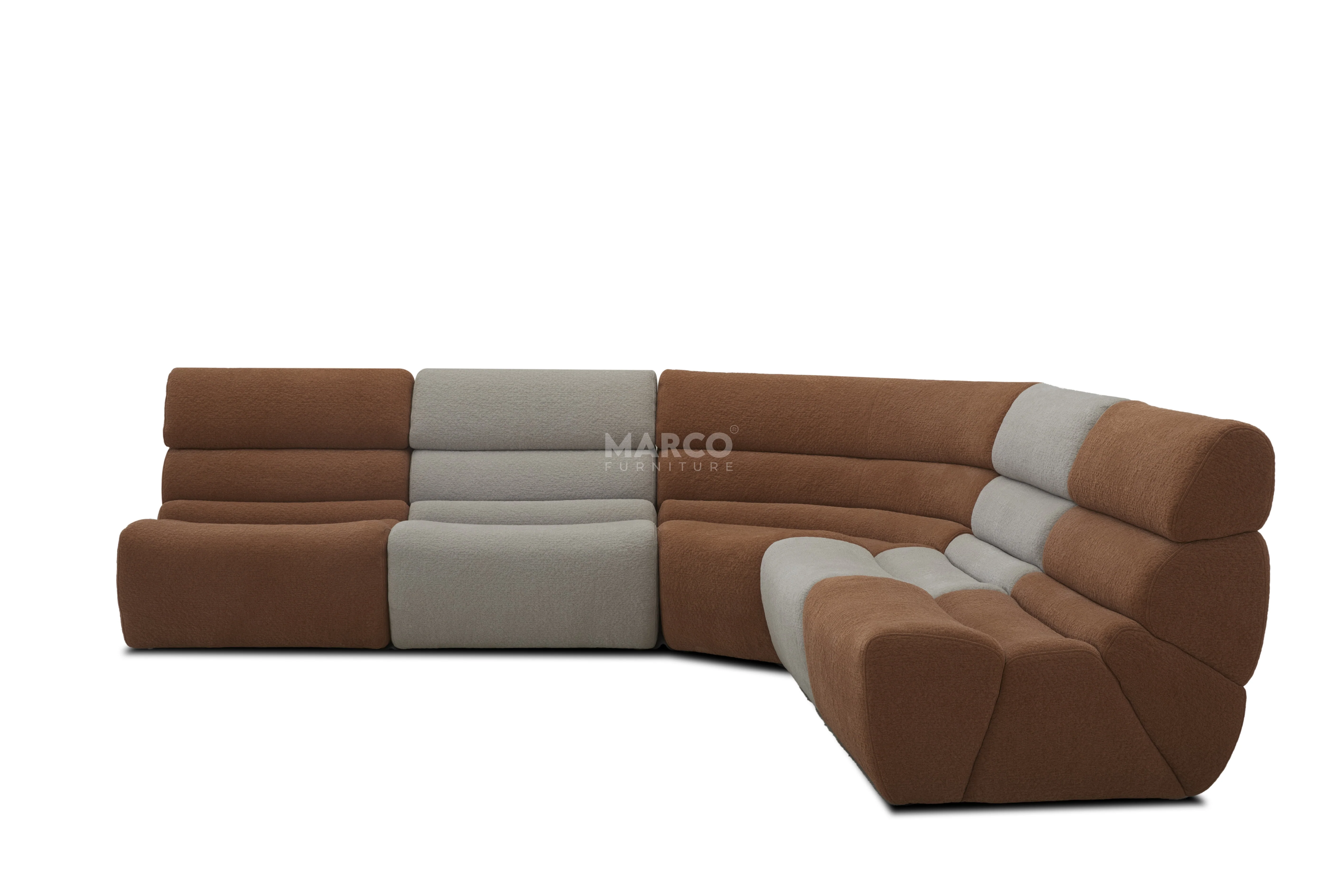 Manchester Corner Lounge Sofa with Ottomans – Modern Sectional Couch - Image 3