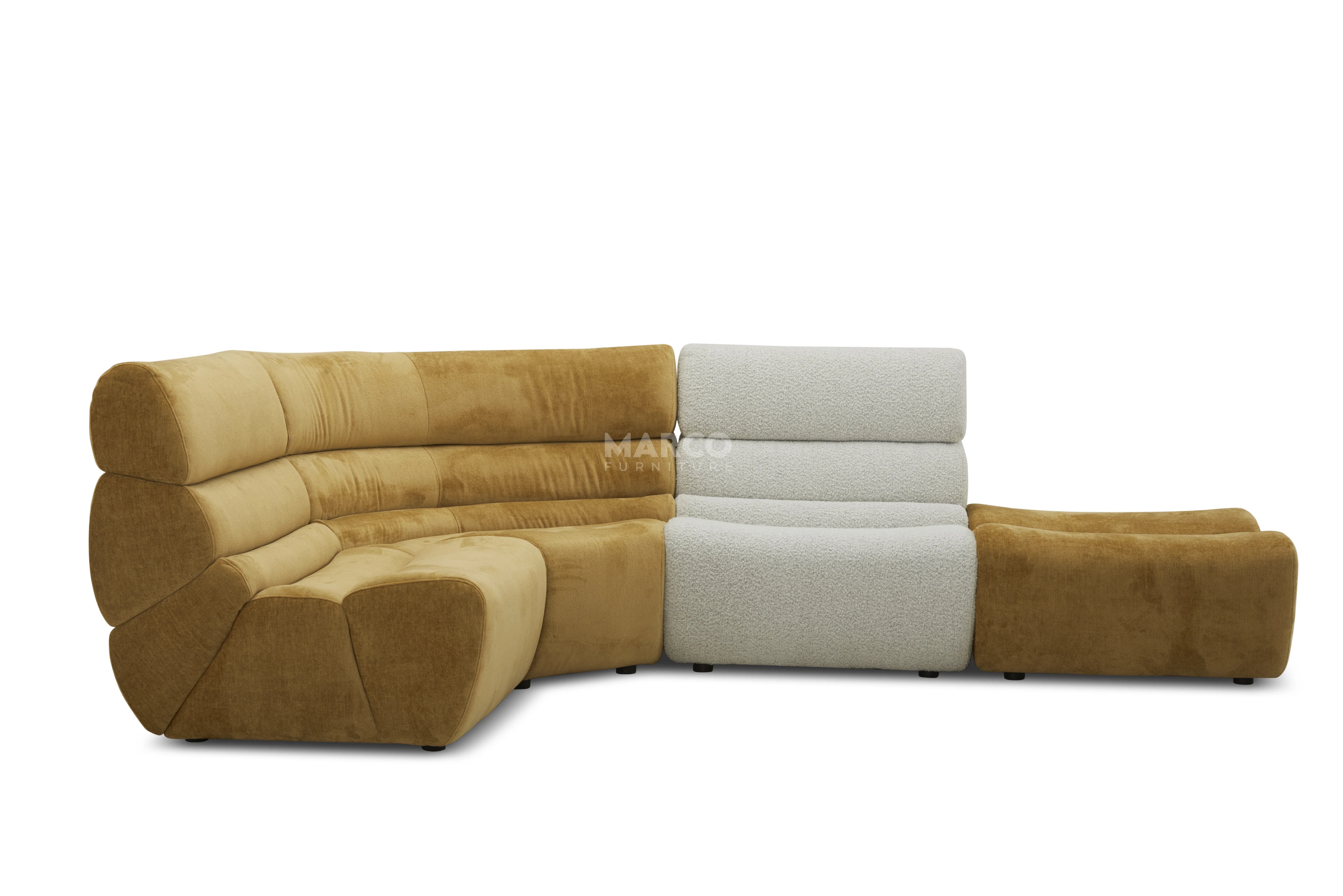 Manchester Corner Lounge Sofa with Ottomans – Modern Sectional Couch - Image 4