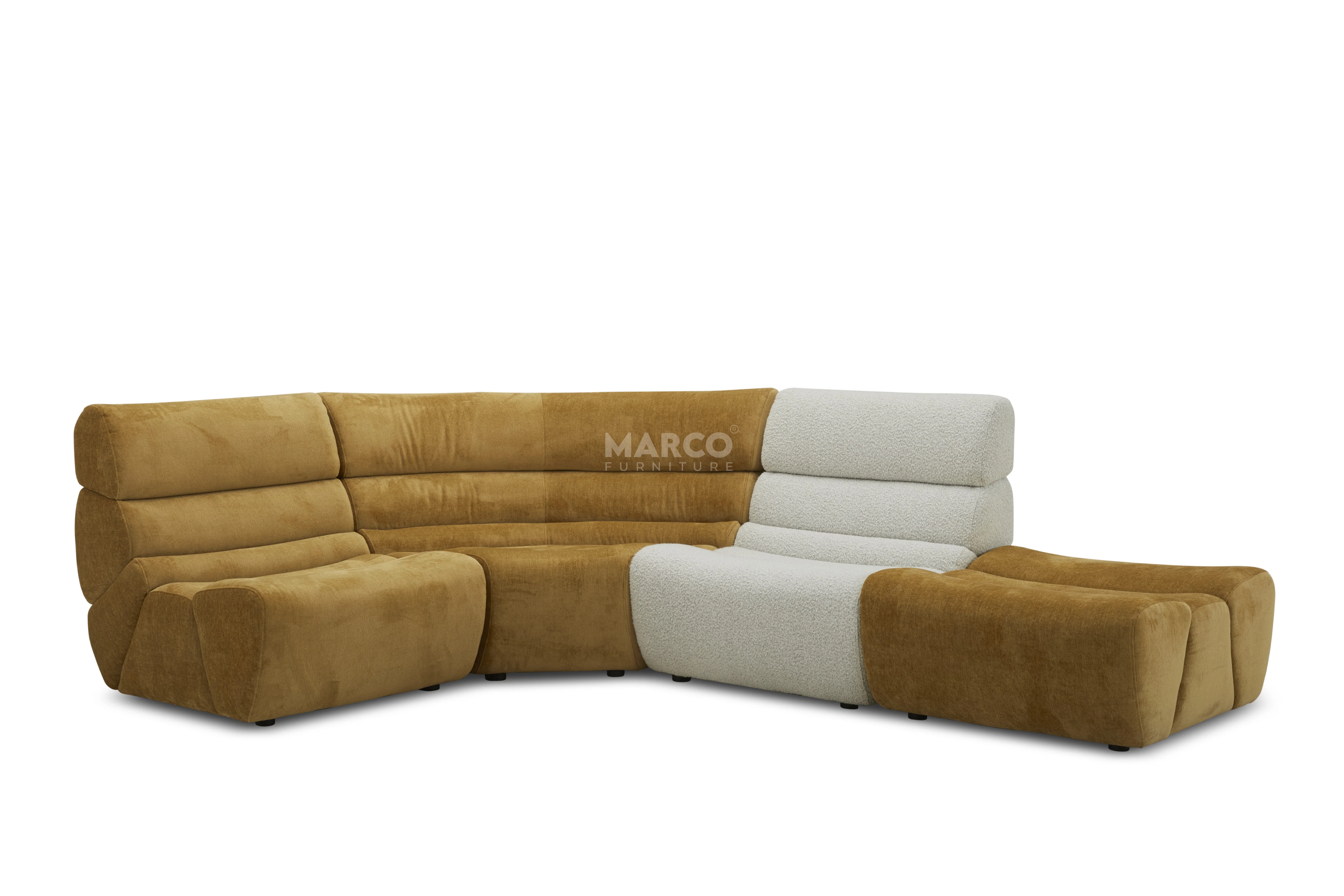 Manchester Corner Lounge Sofa with Ottomans – Modern Sectional Couch - Image 6