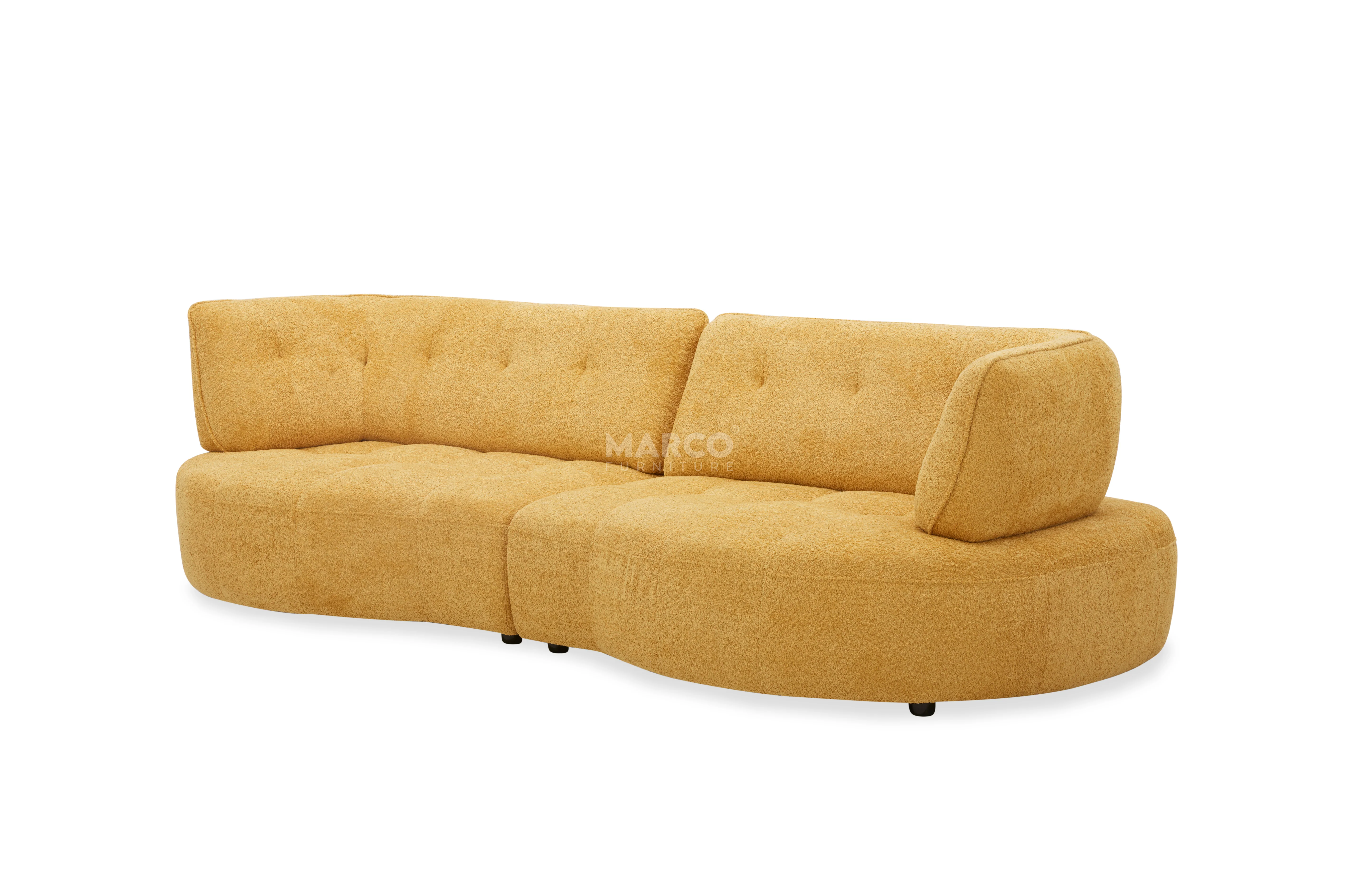 Mapple Woven Fabric Corner Lounge – Modern Sectional Sofa - Image 12