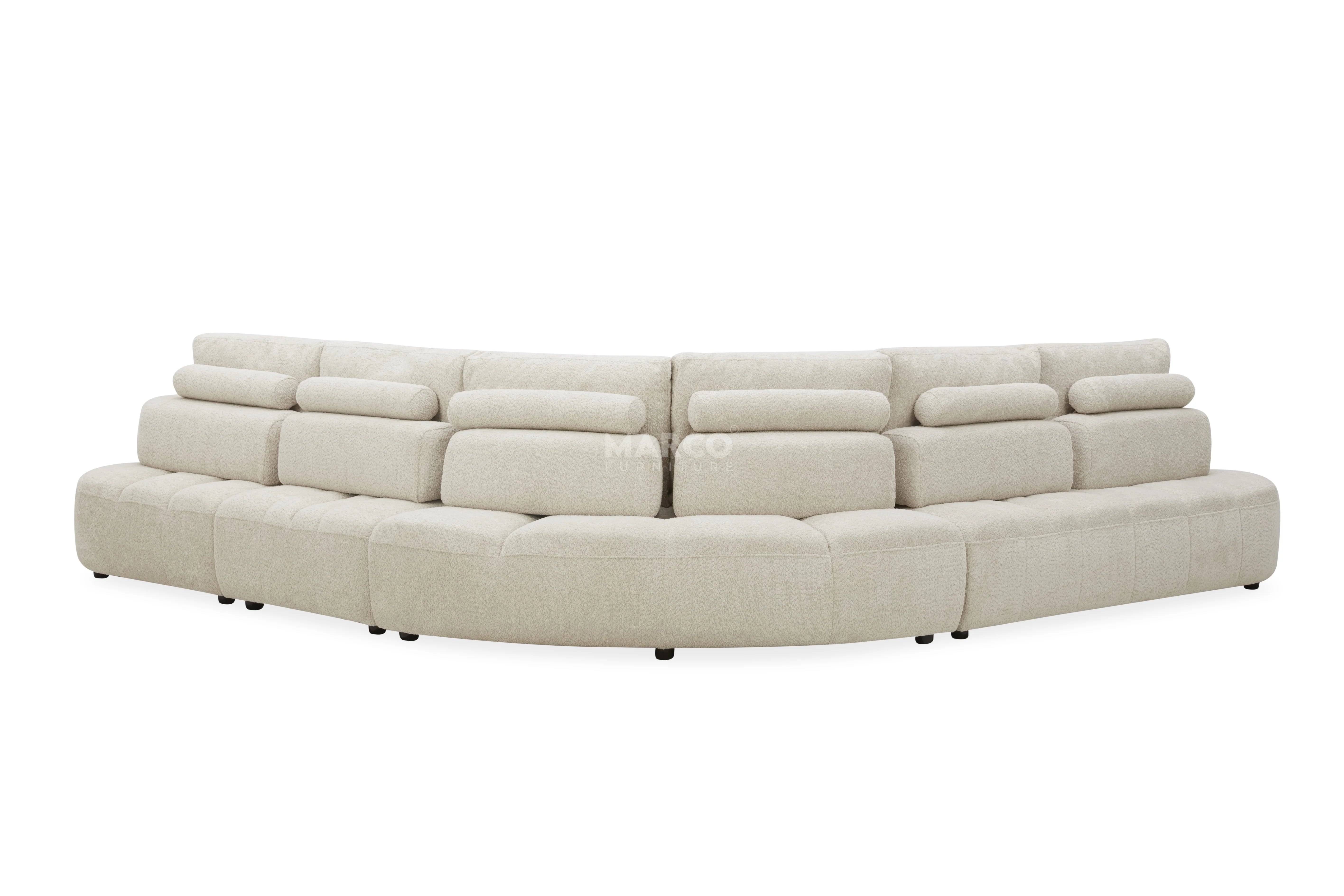 Mapple Woven Fabric Corner Lounge – Modern Sectional Sofa - Image 5