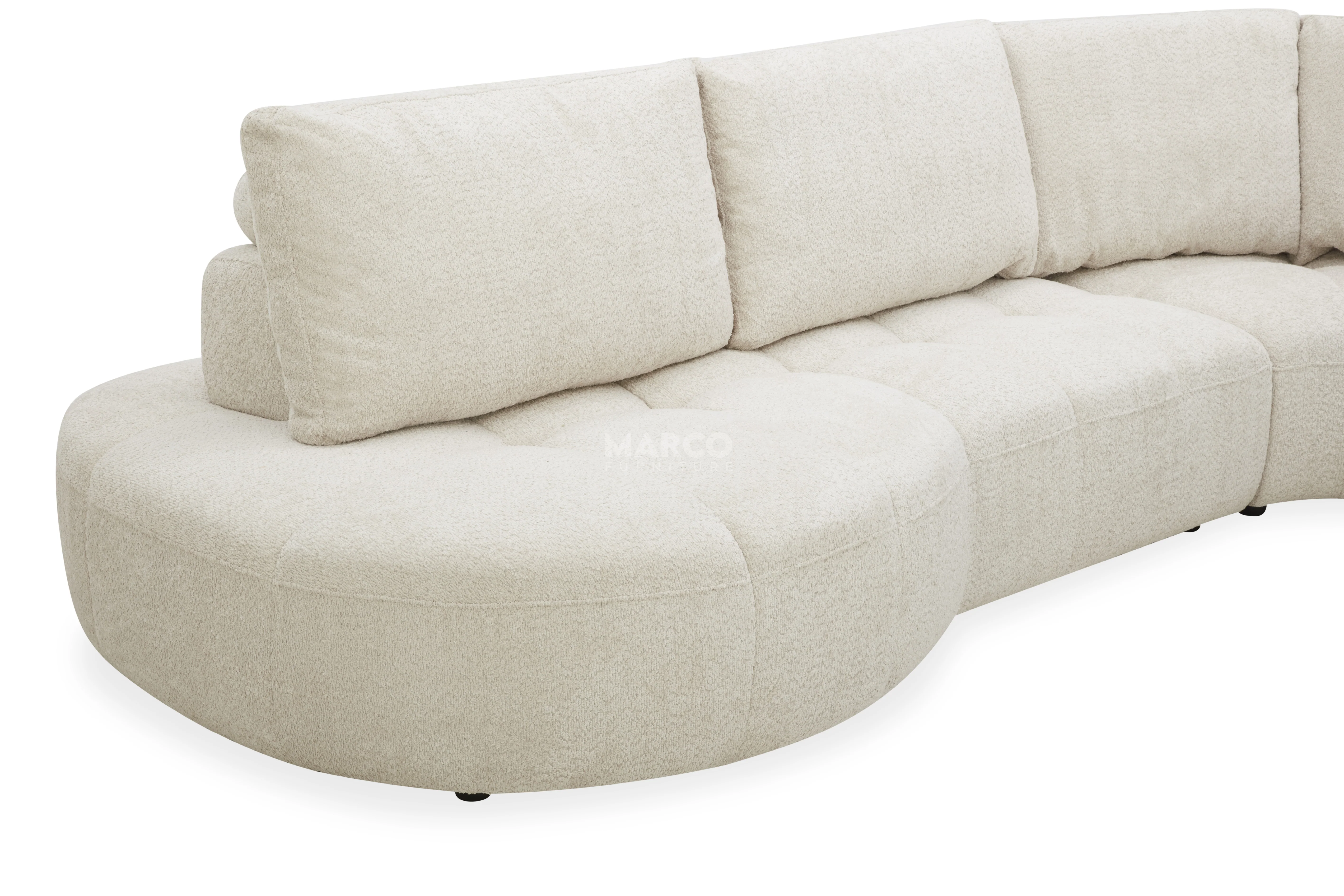 Mapple Woven Fabric Corner Lounge – Modern Sectional Sofa - Image 7
