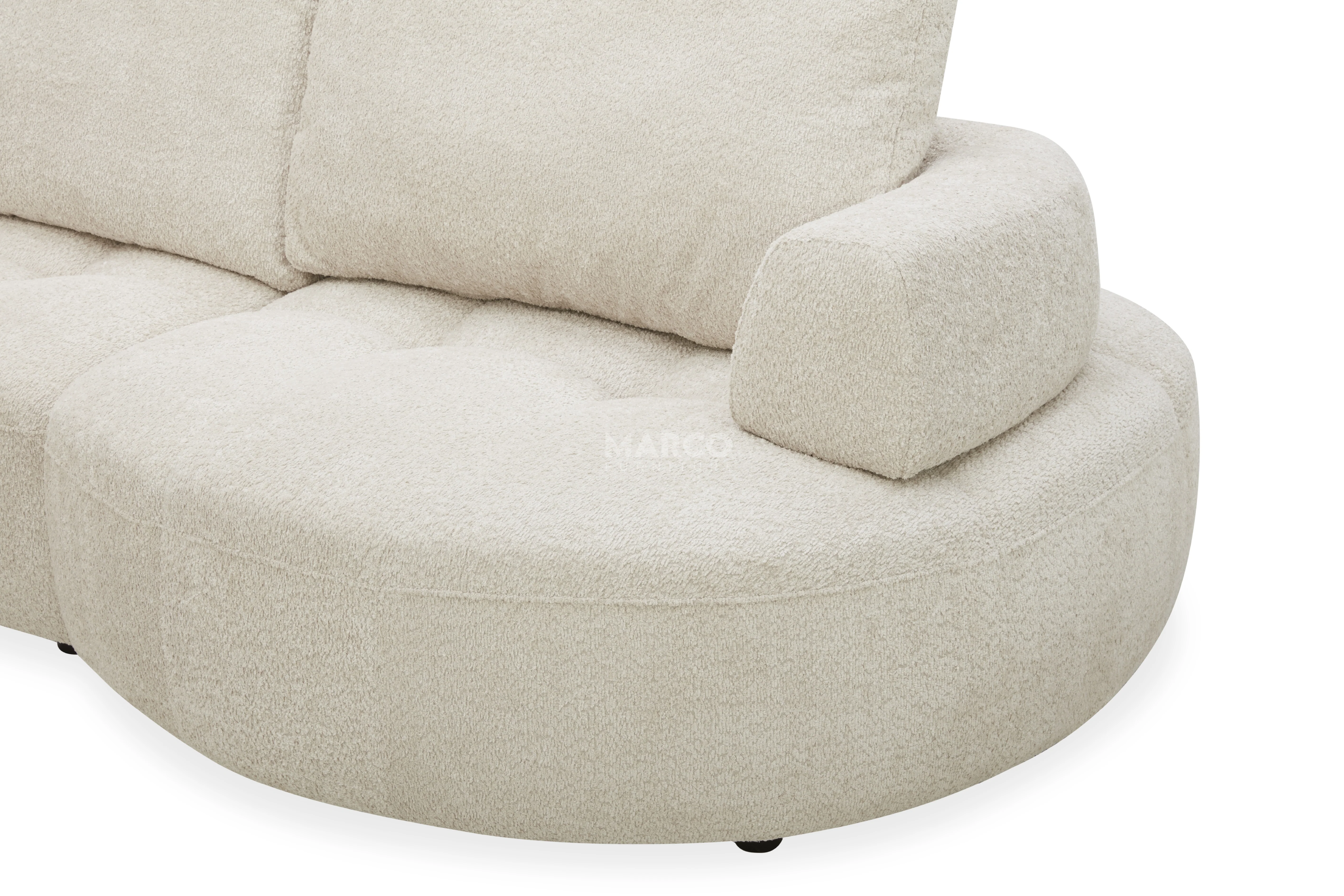 Mapple Woven Fabric Corner Lounge – Modern Sectional Sofa - Image 8