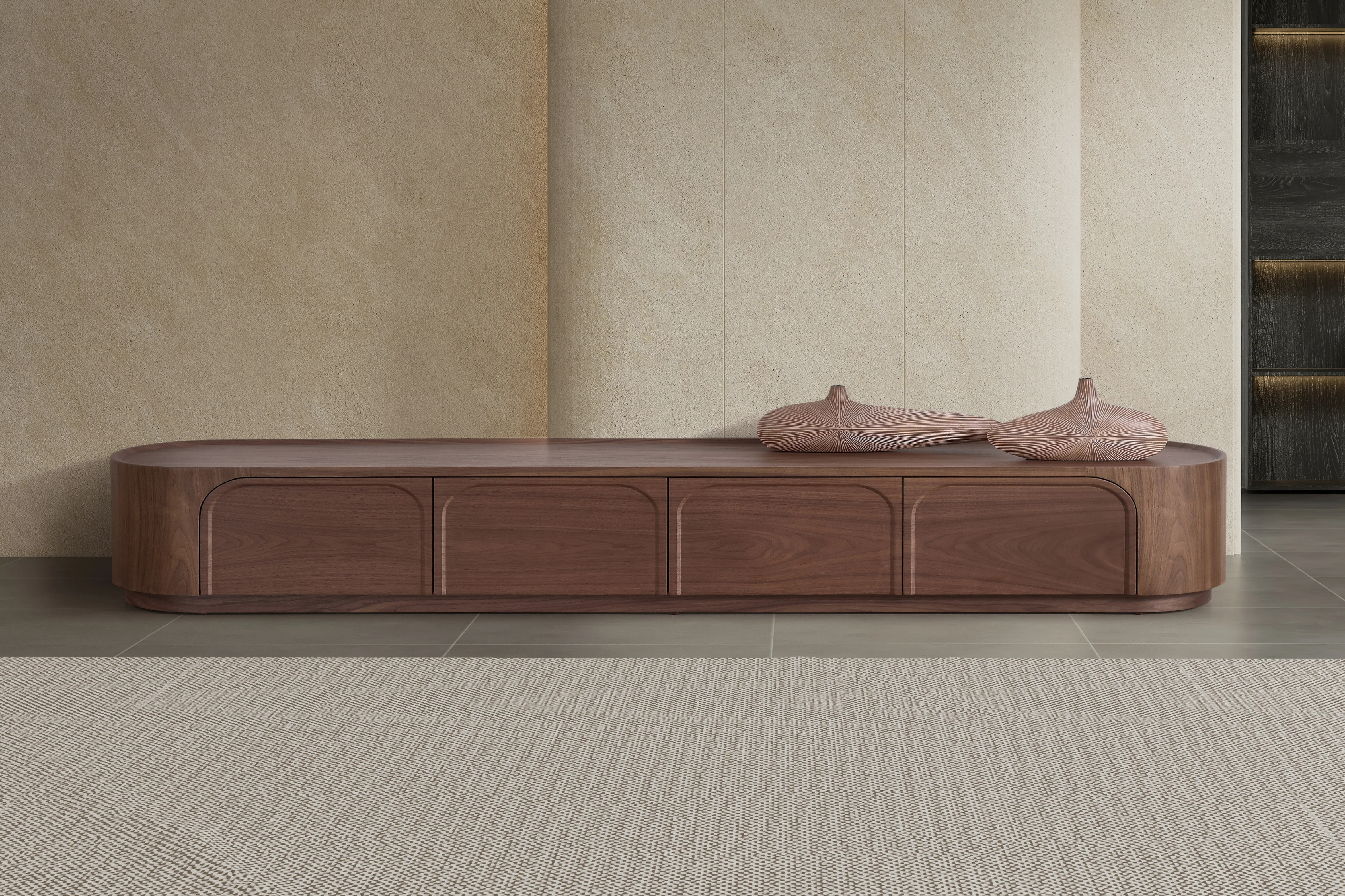 Marcella Lowline Walnut TV Unit - Image 2