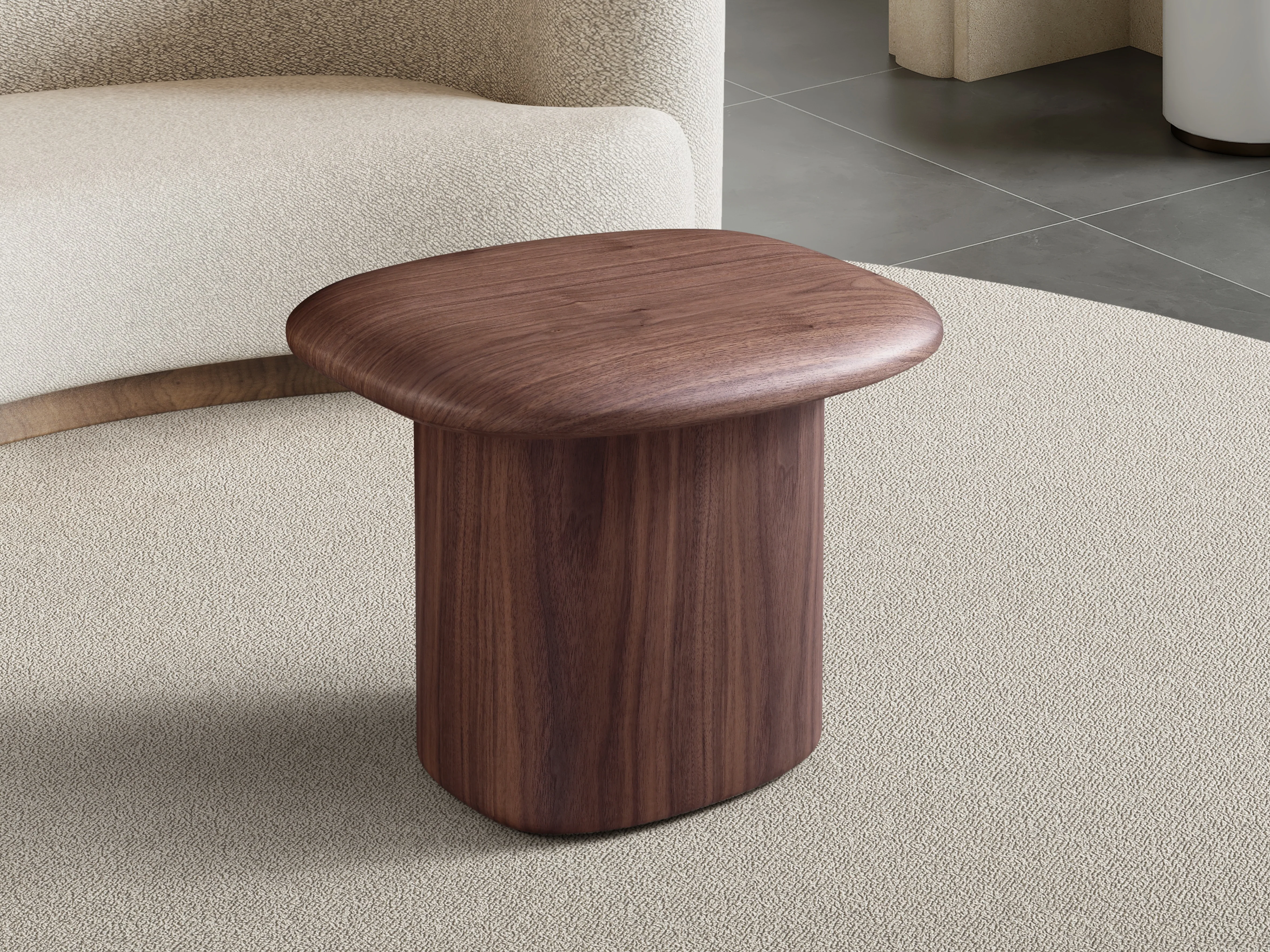Marcella Walnut Corner Table