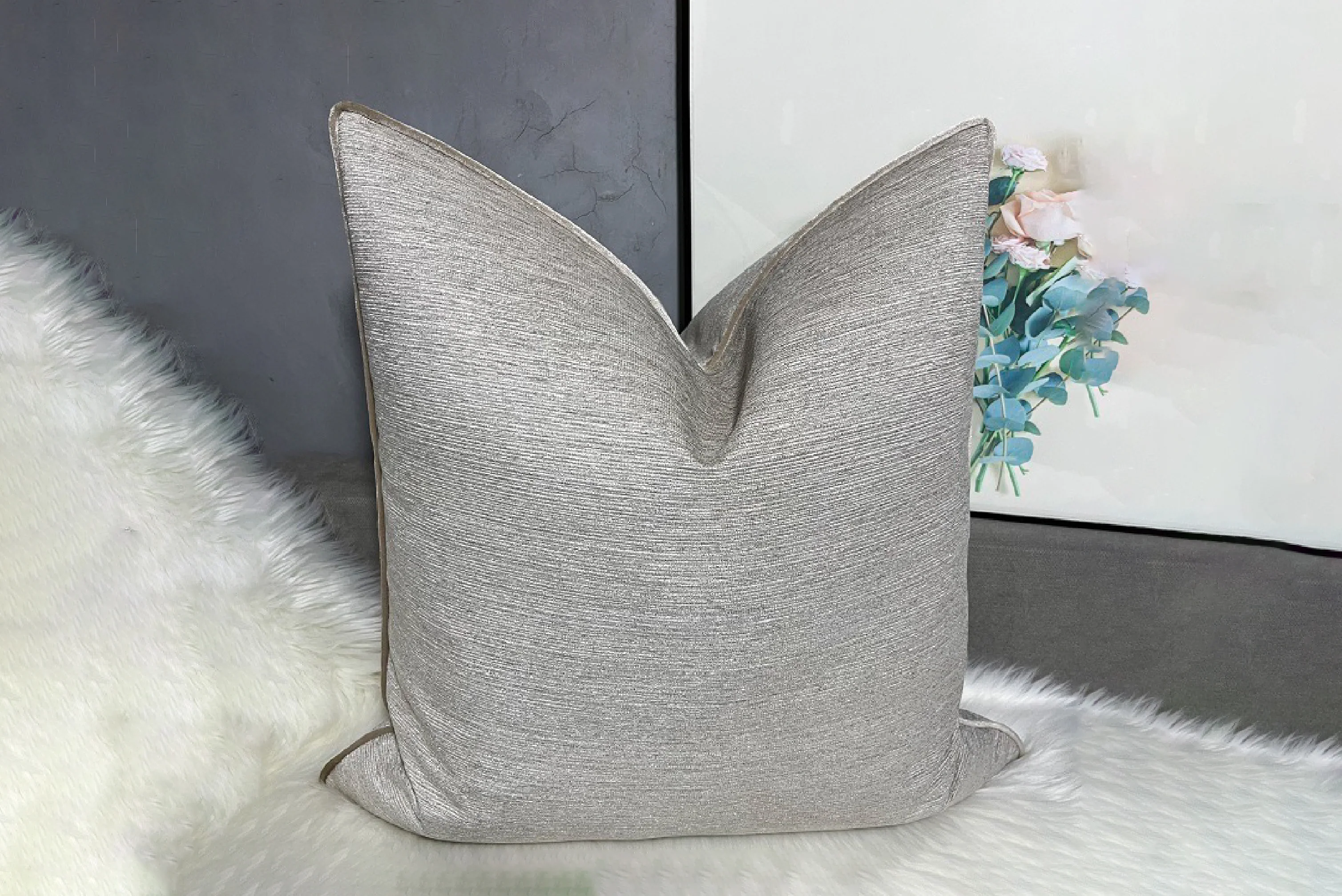 Linen Luxe Feather-Filled Cushion