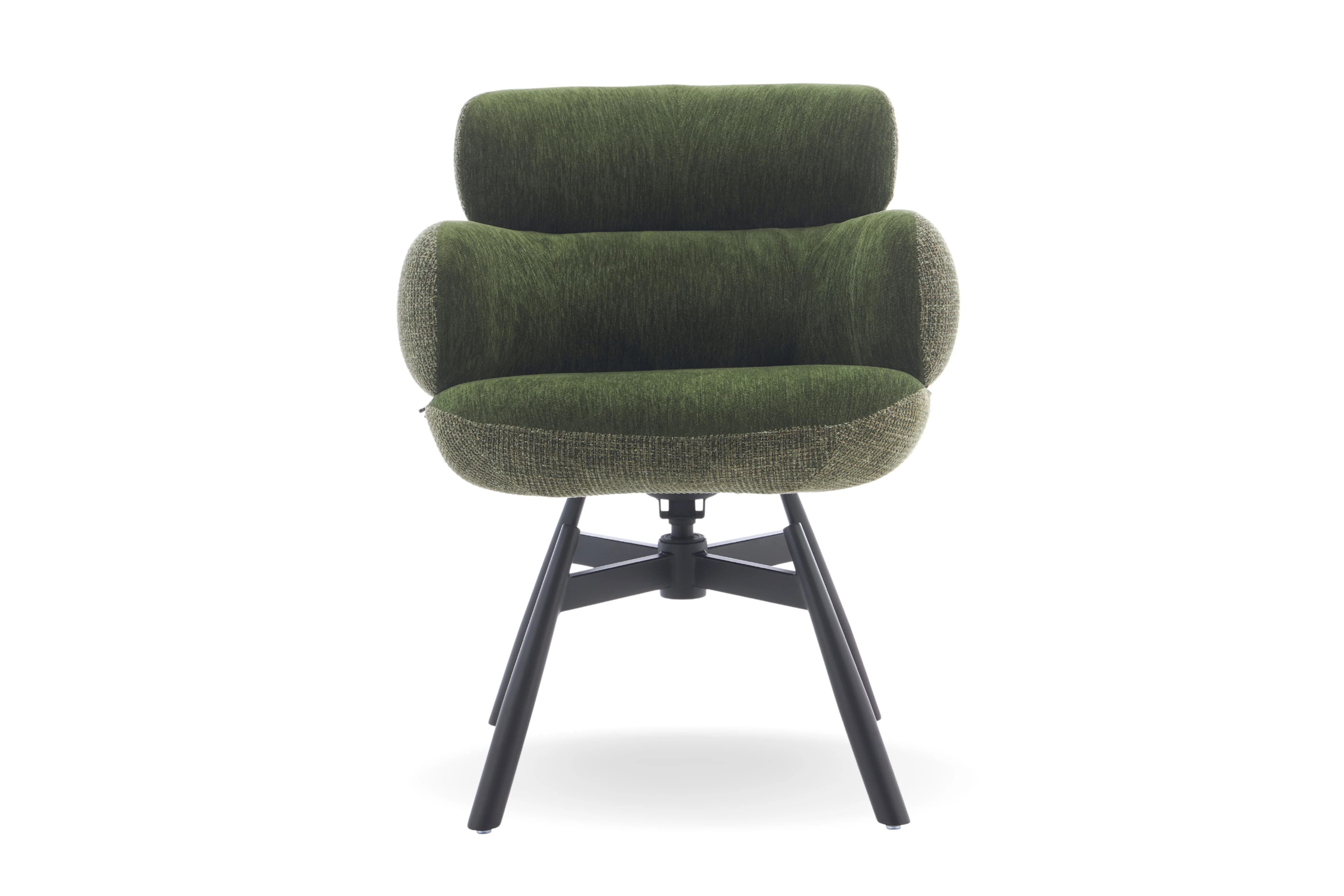 Monaco Upholstered Fabric Swivel Dining Chair - Image 5