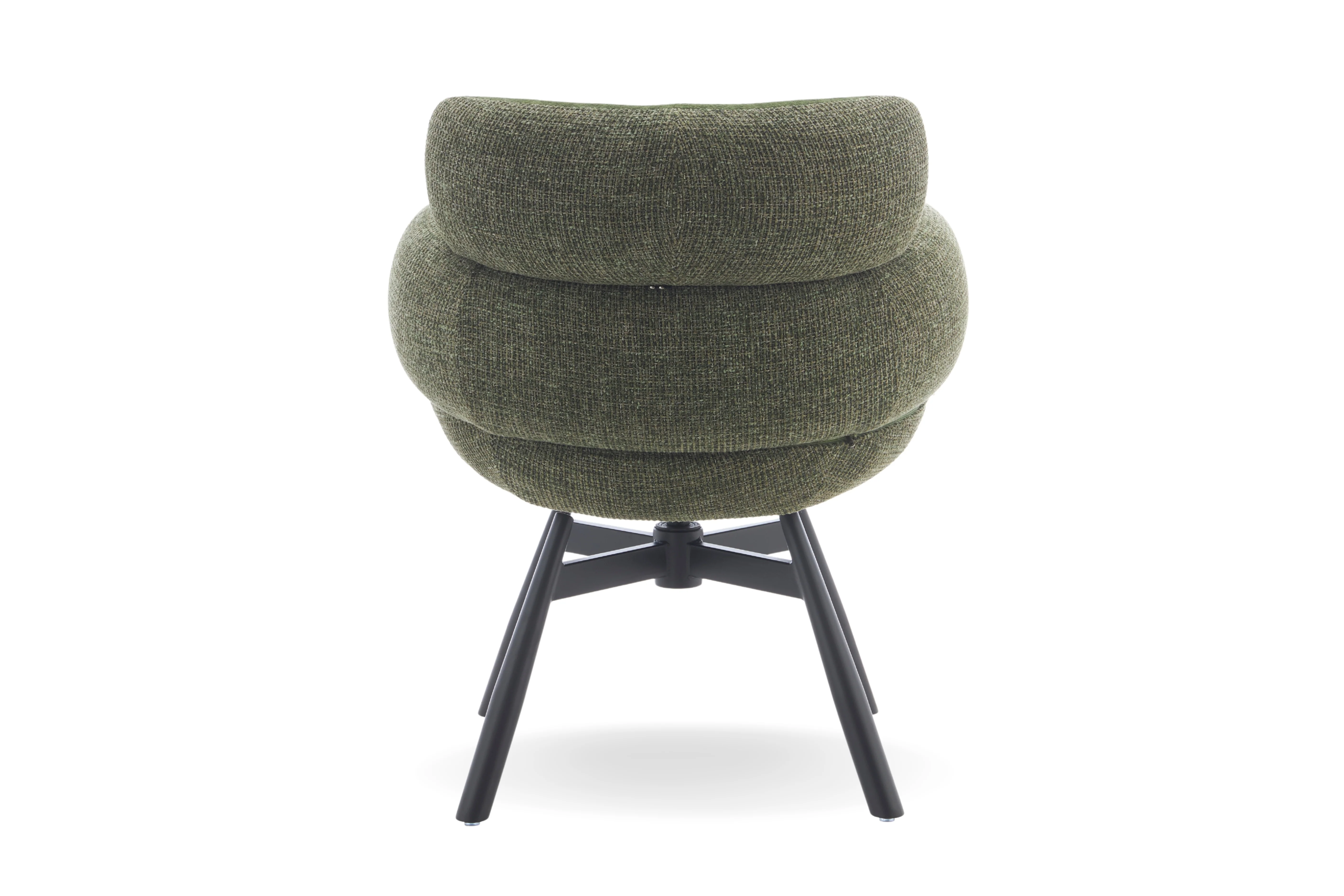 Monaco Upholstered Fabric Swivel Dining Chair - Image 8