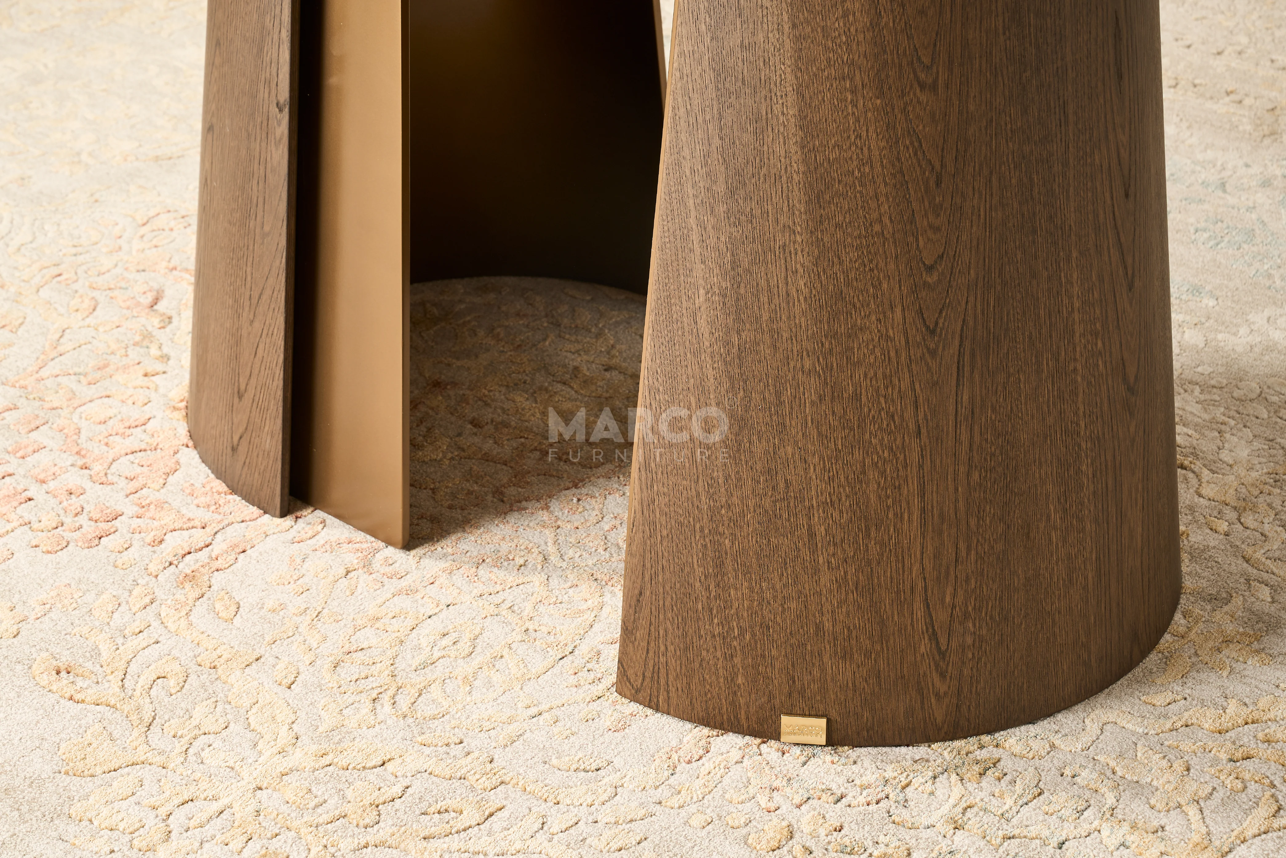 Mont Blanc Round Sintered Stone Top Dining Table - 6 Seater - Image 6