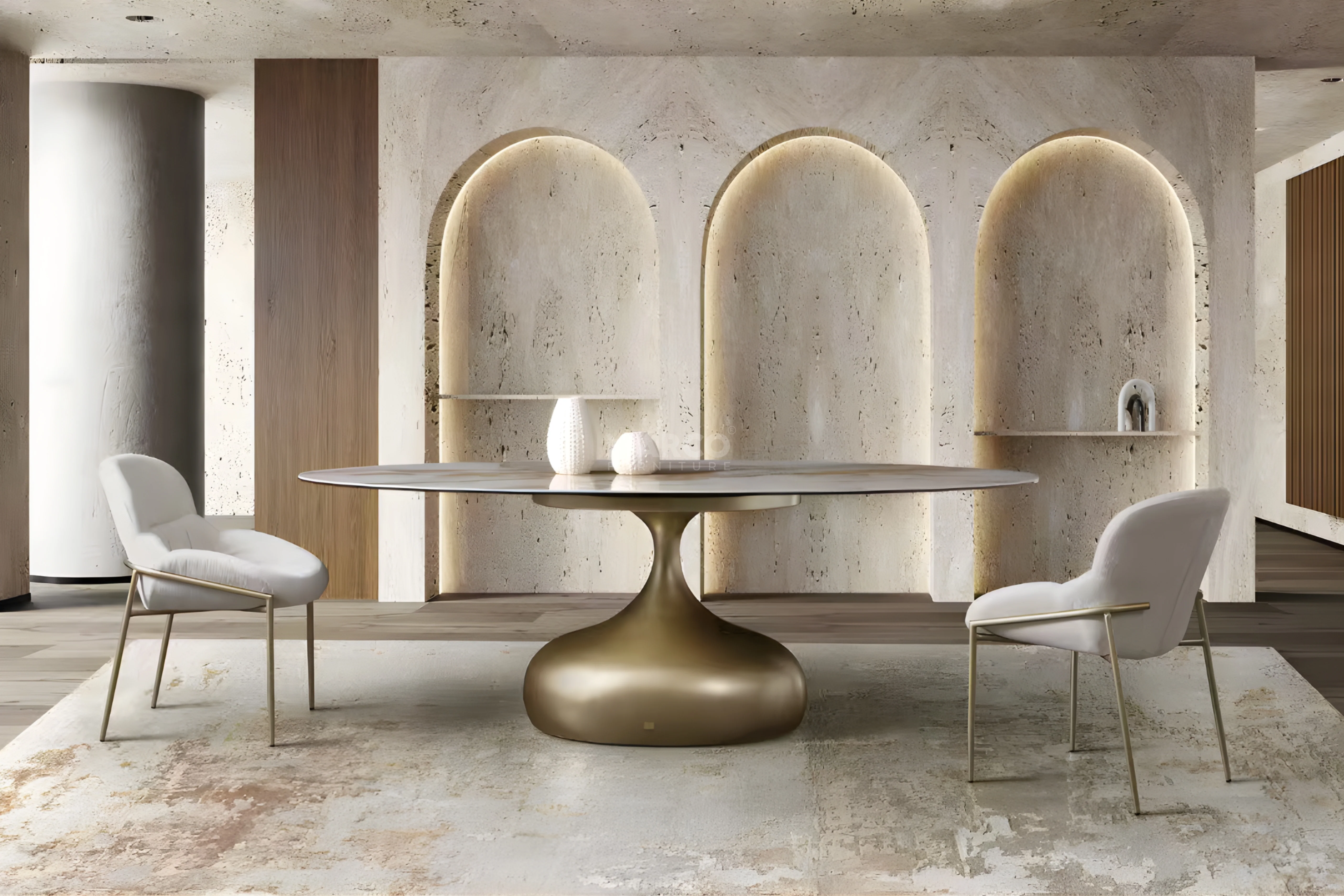Monte Royale Sintered Stone Dining Table - Image 2