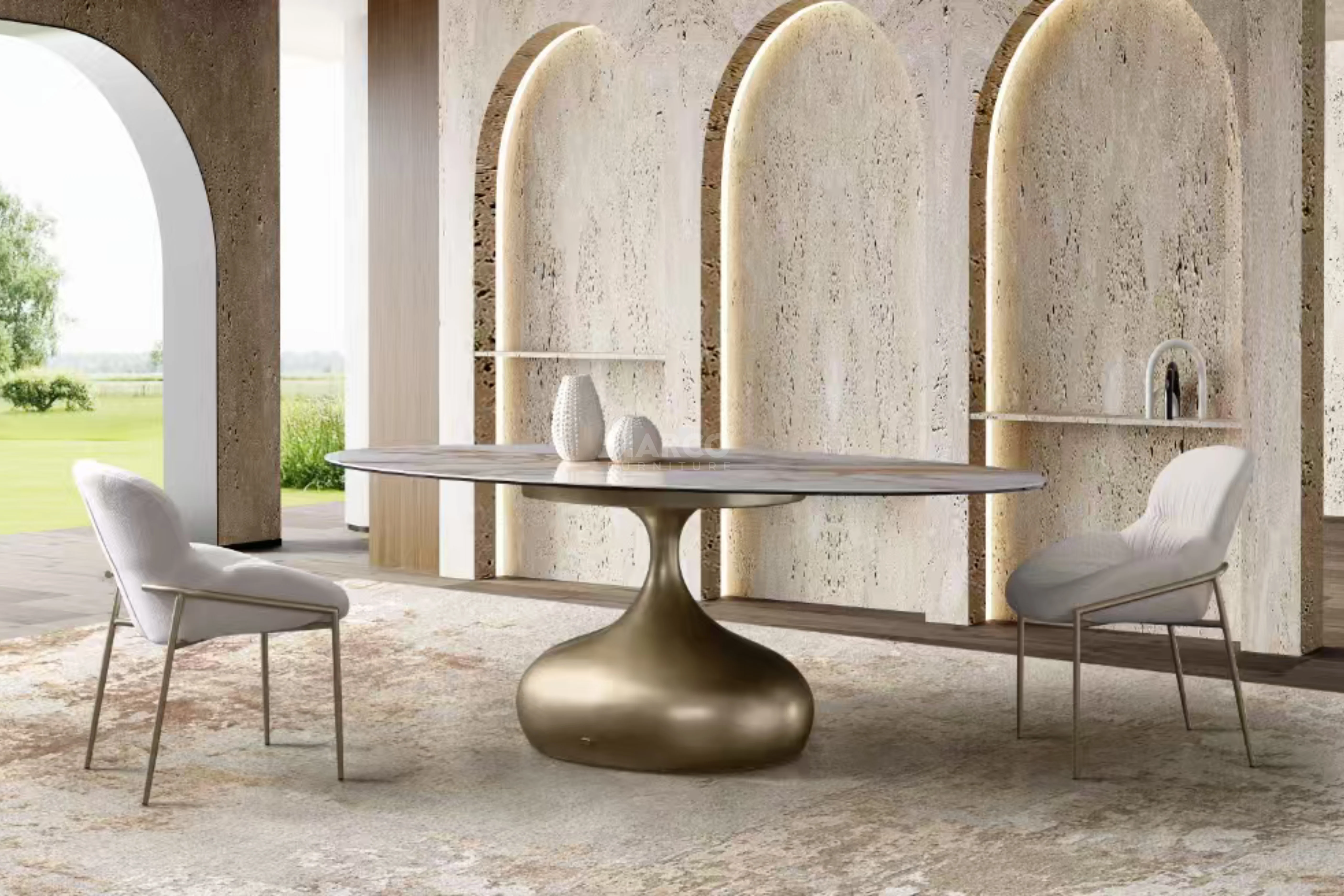 Monte Royale Sintered Stone Dining Table - Image 3
