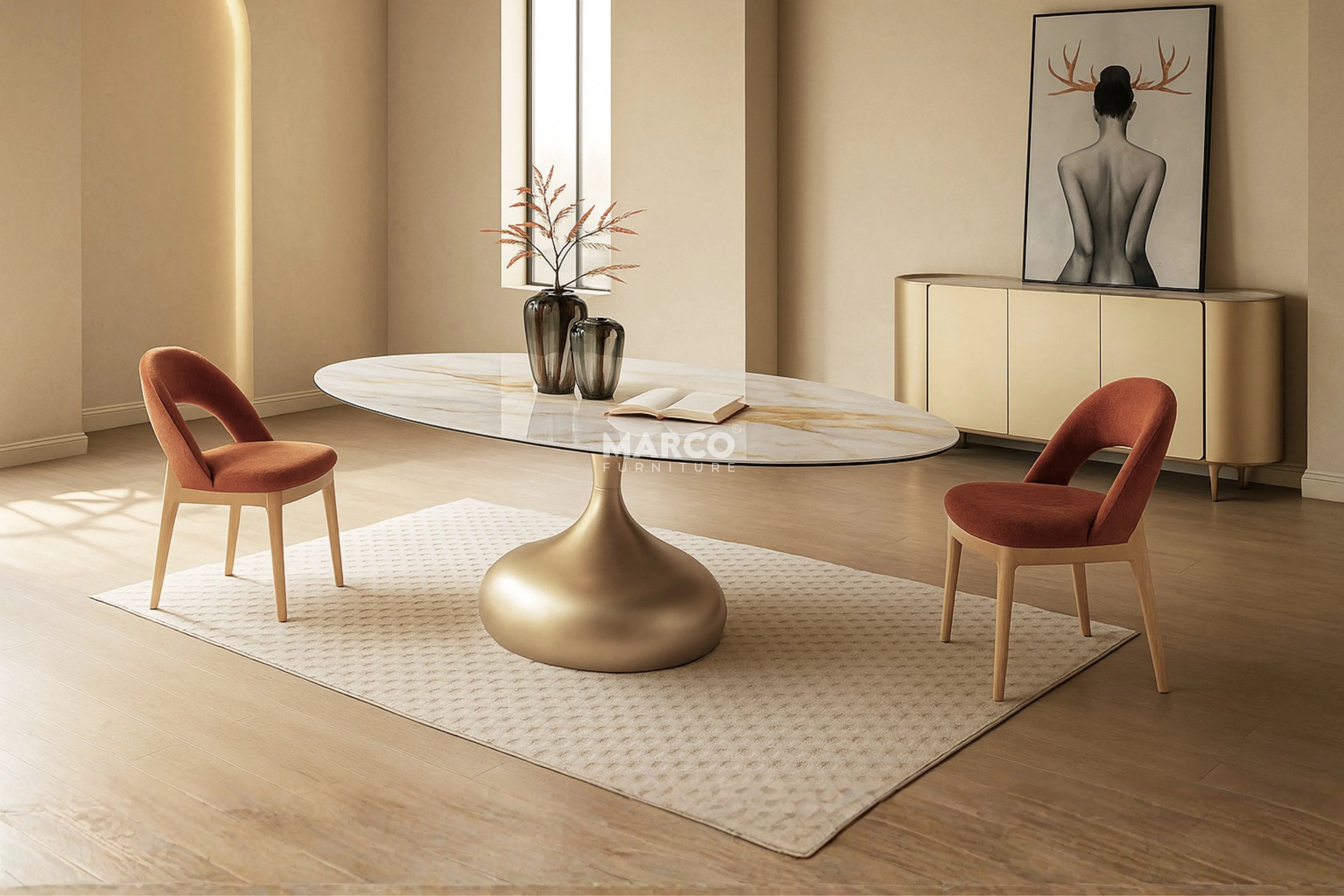 Monte Royale Sintered Stone Dining Table - Image 5