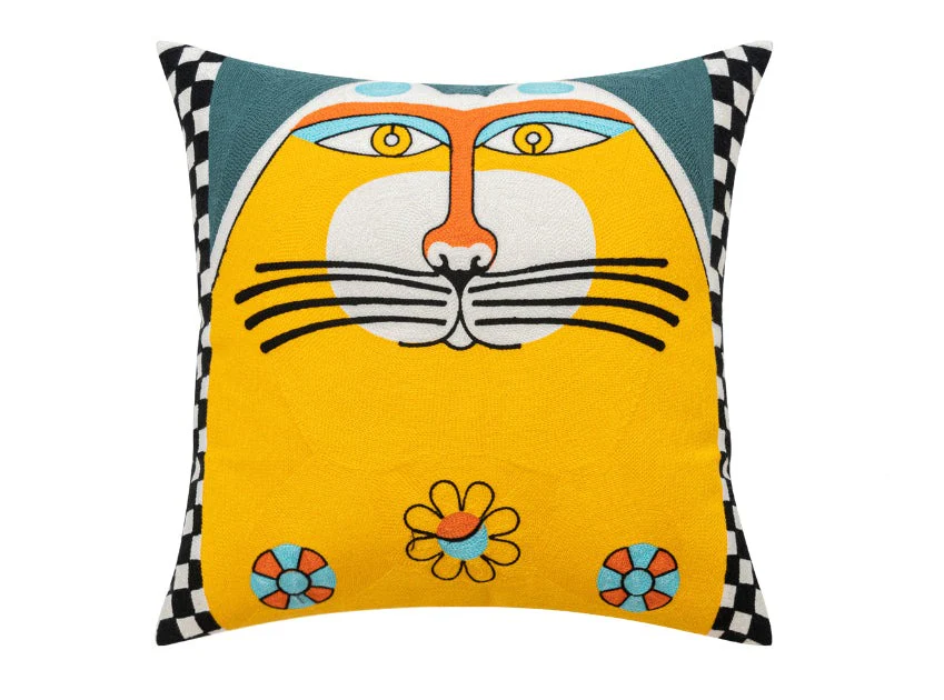 Picasso Inspired Embroidery Cushion Covers (Pillow Included)