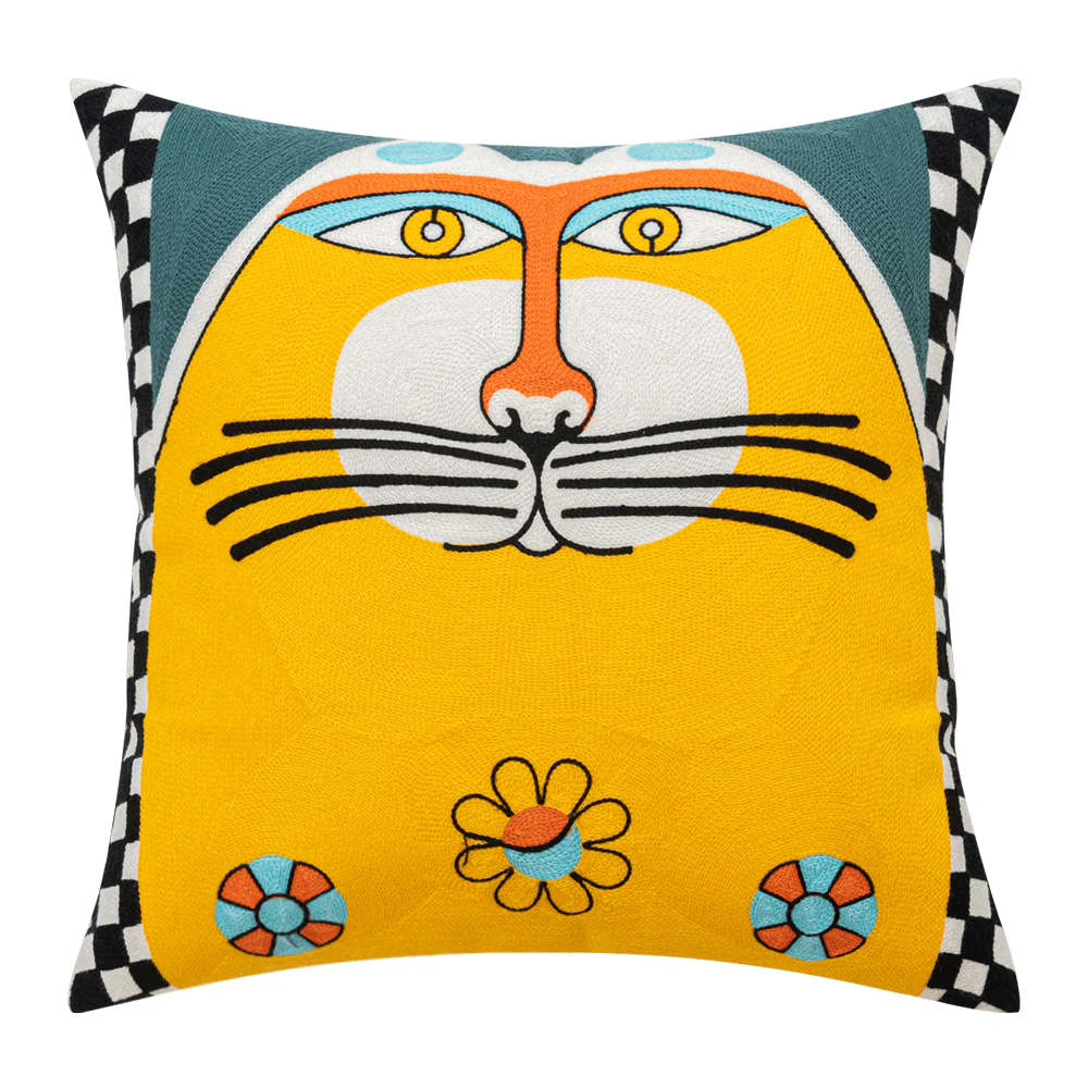 Picasso Inspired Embroidery Cushion Covers (Pillow Included) - Image 4