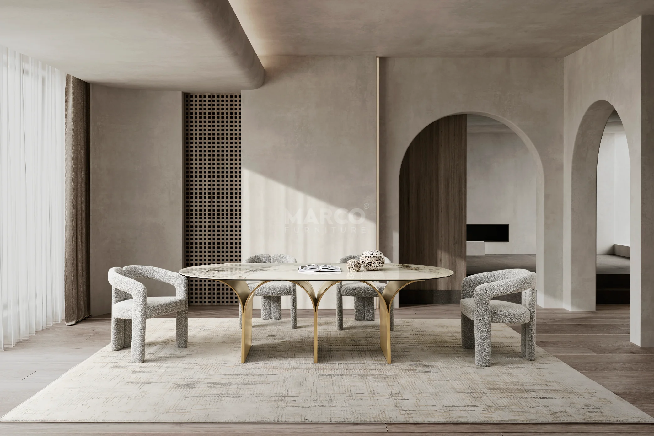 Dublin Sintered Stone Top Dining Table - Image 3