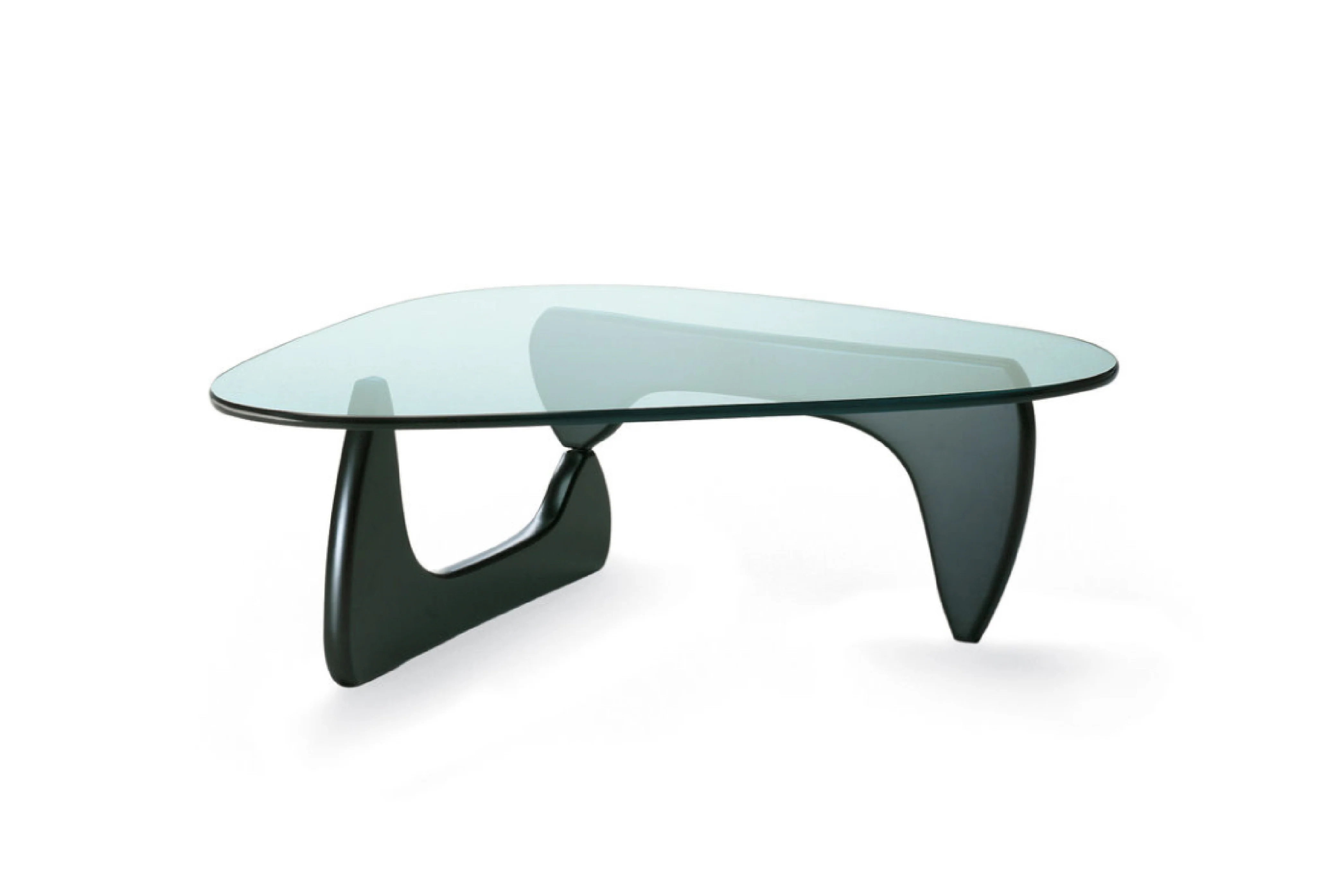 Noguchi Coffee Table with 15mm Tempered Glass Top and Ash Wood Legs in Black - Image 12