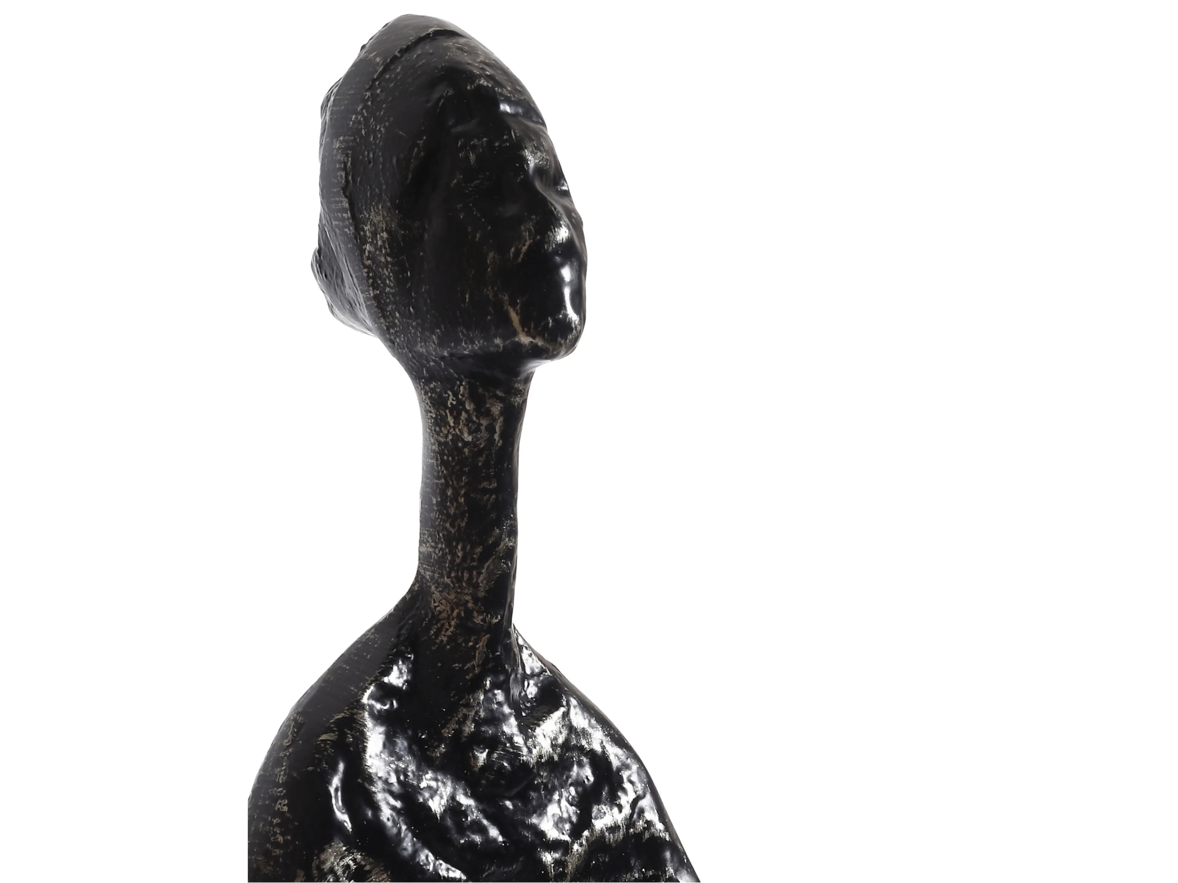 Nordic Black & Gold Sitting Figure Sculpture – Metal Shelf Decor - Image 10