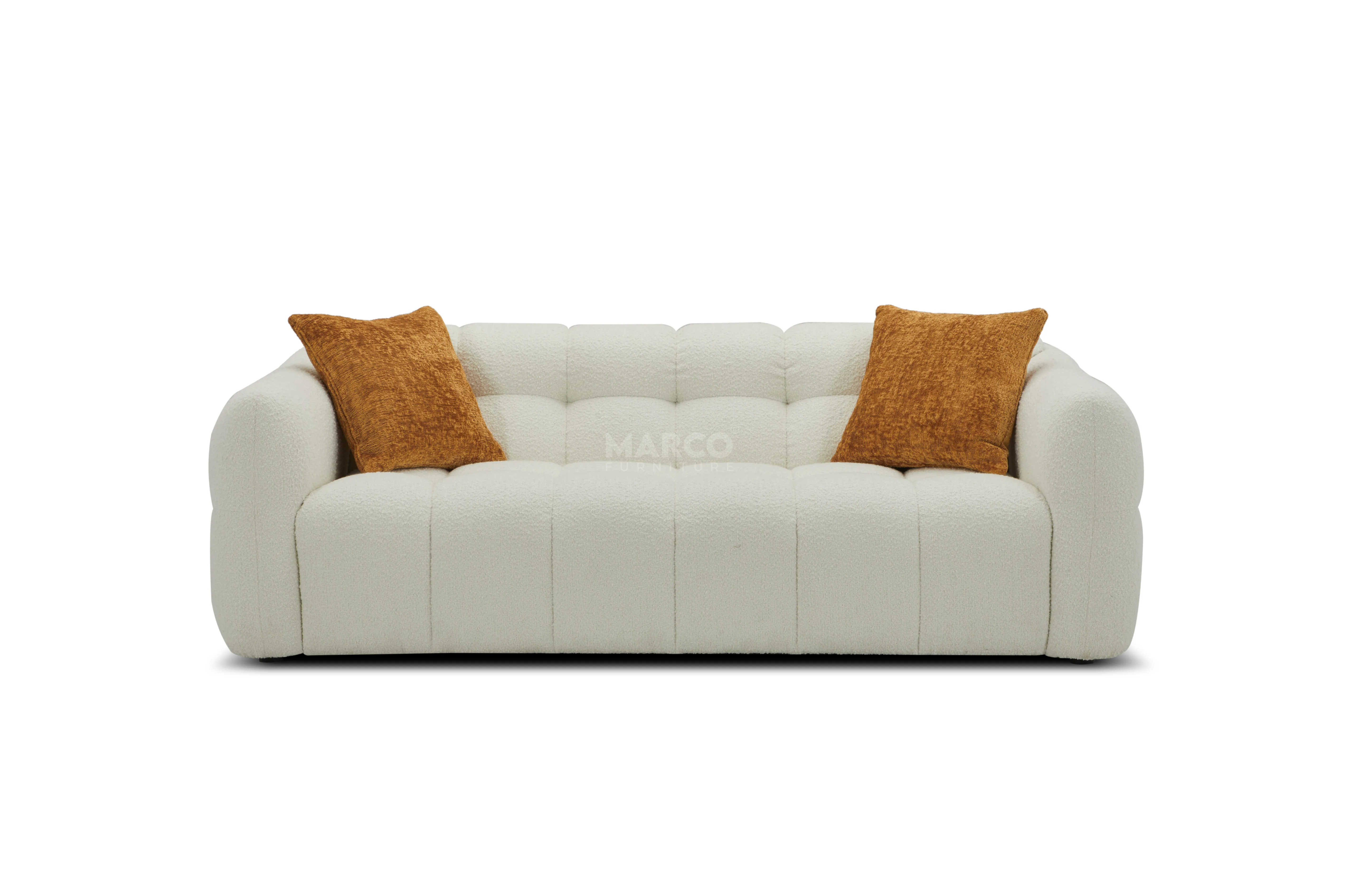 Olavia 2 Seater Fabric Sofa – Tufted Woven Fabric Lounge - Image 3