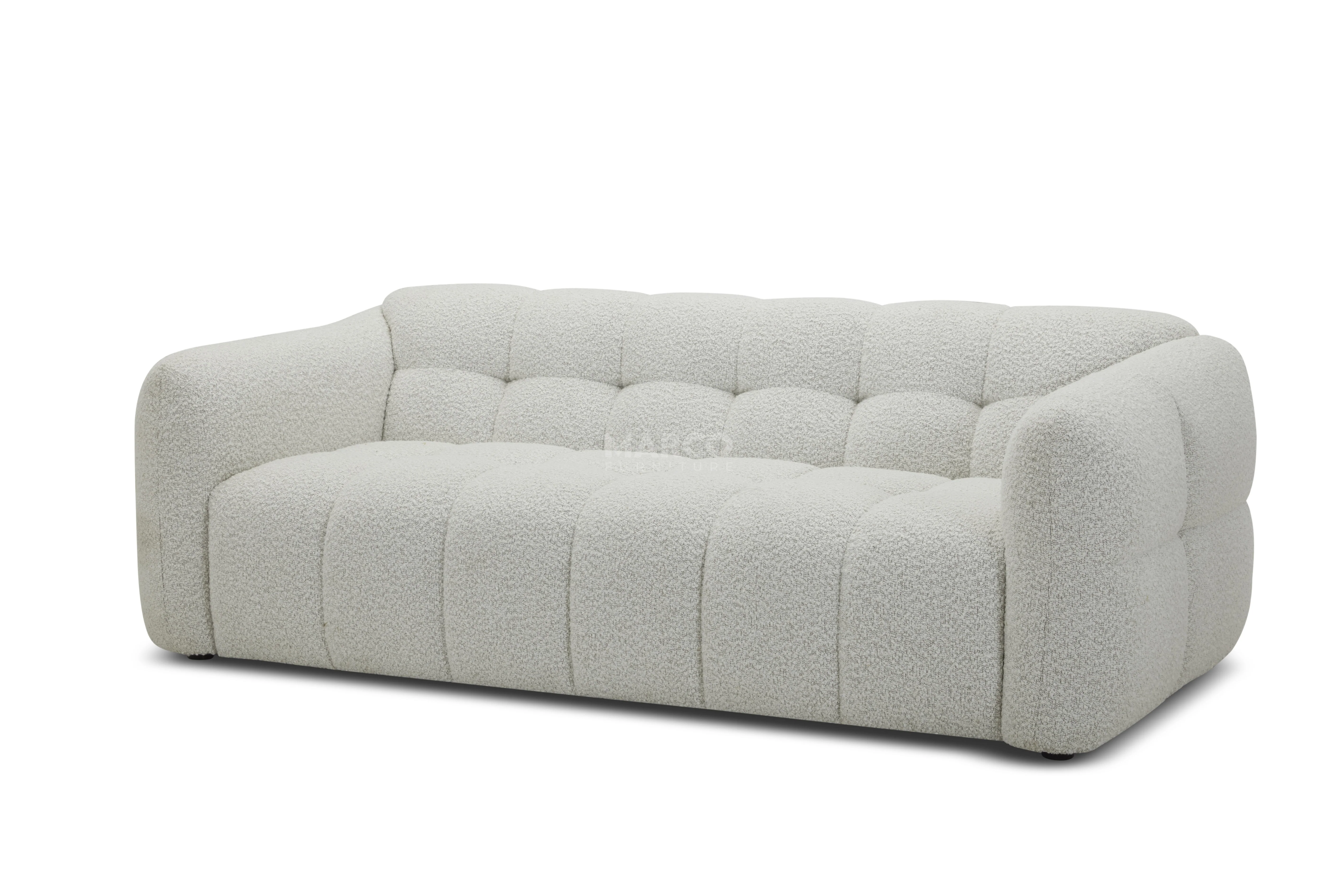 Olavia 2 Seater Fabric Sofa – Tufted Woven Fabric Lounge - Image 4