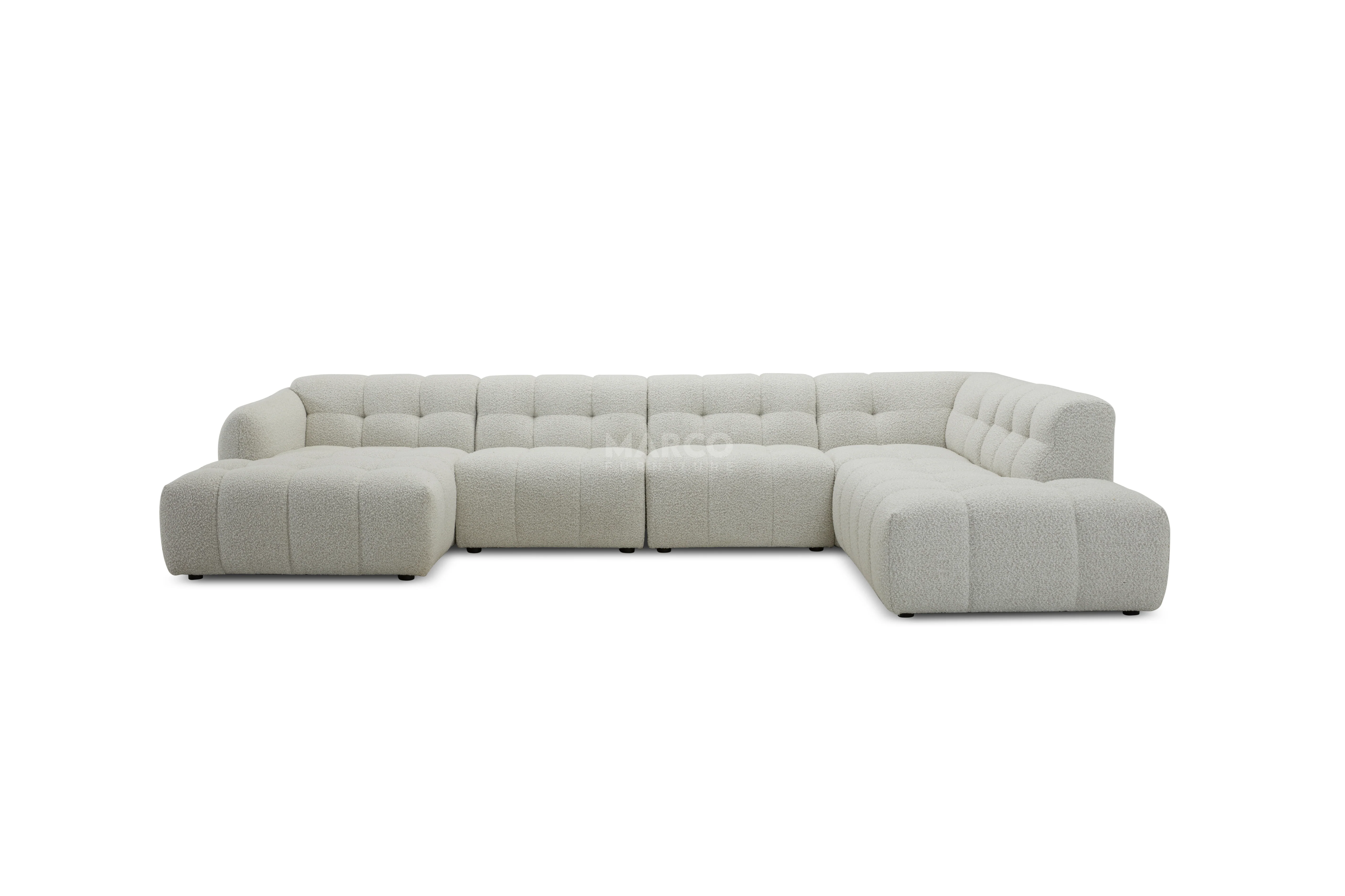 Olavia Double Chaise Modular Fabric Lounge – Modern Sectional Lounge Set - Image 3