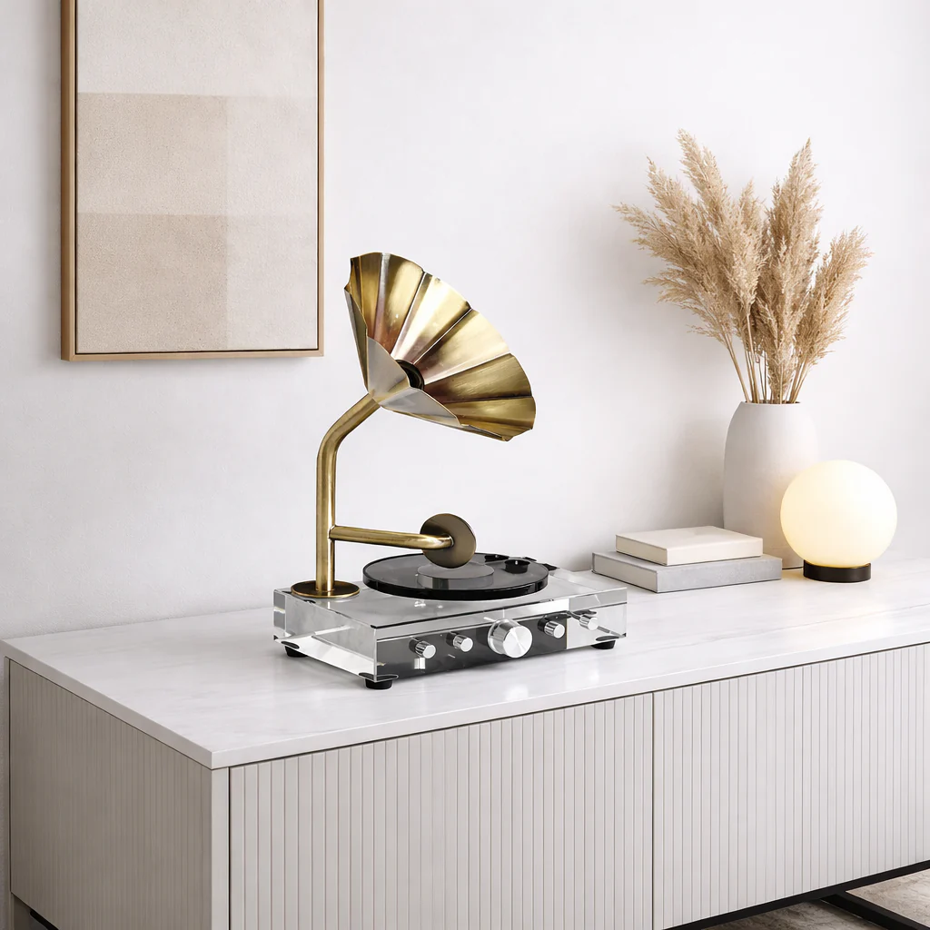 Ollie Gramophone Sculptural Décor Piece