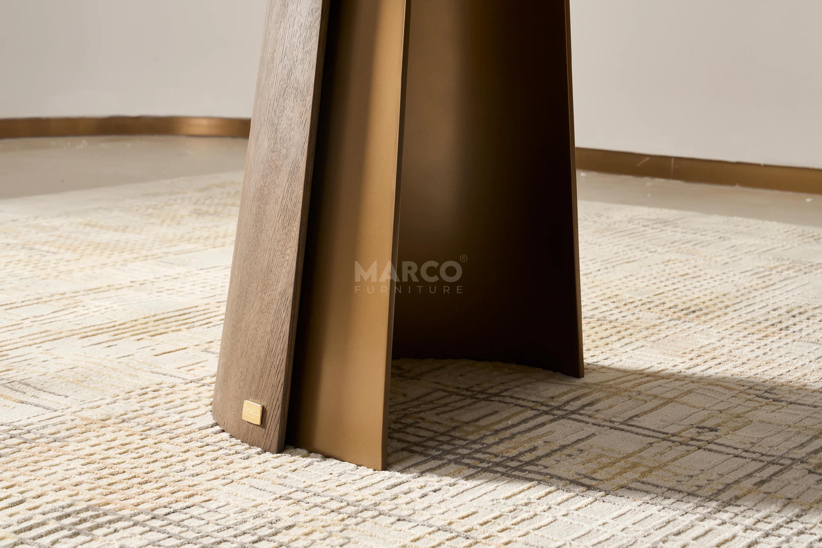 Olmo Fiorito 8 Seater Rectangular Dining Table - Pandora Brown Sintered Stone Top - Image 5