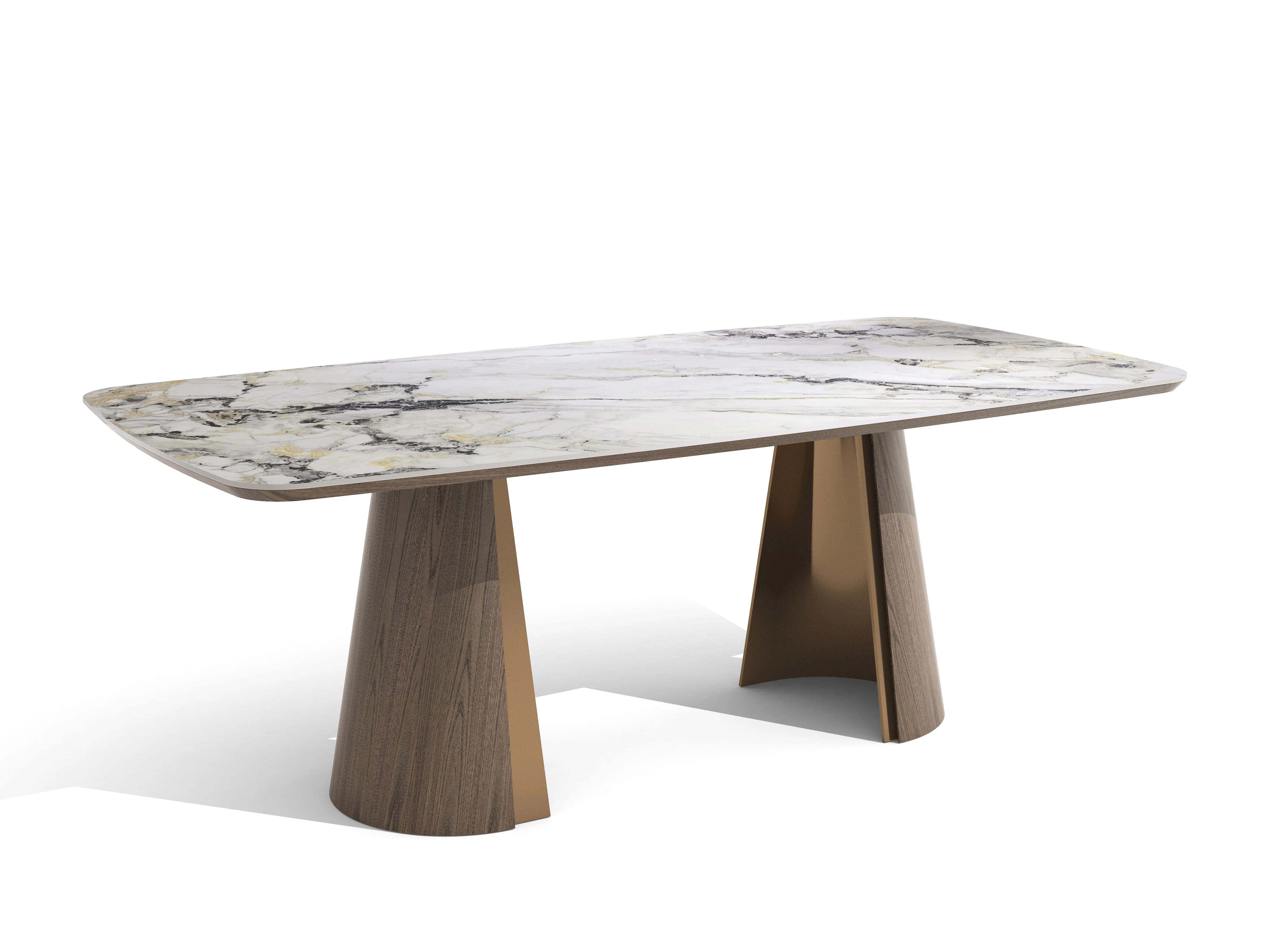 Olmo Fiorito 8 Seater Rectangular Dining Table - Pandora Brown Sintered Stone Top - Image 7