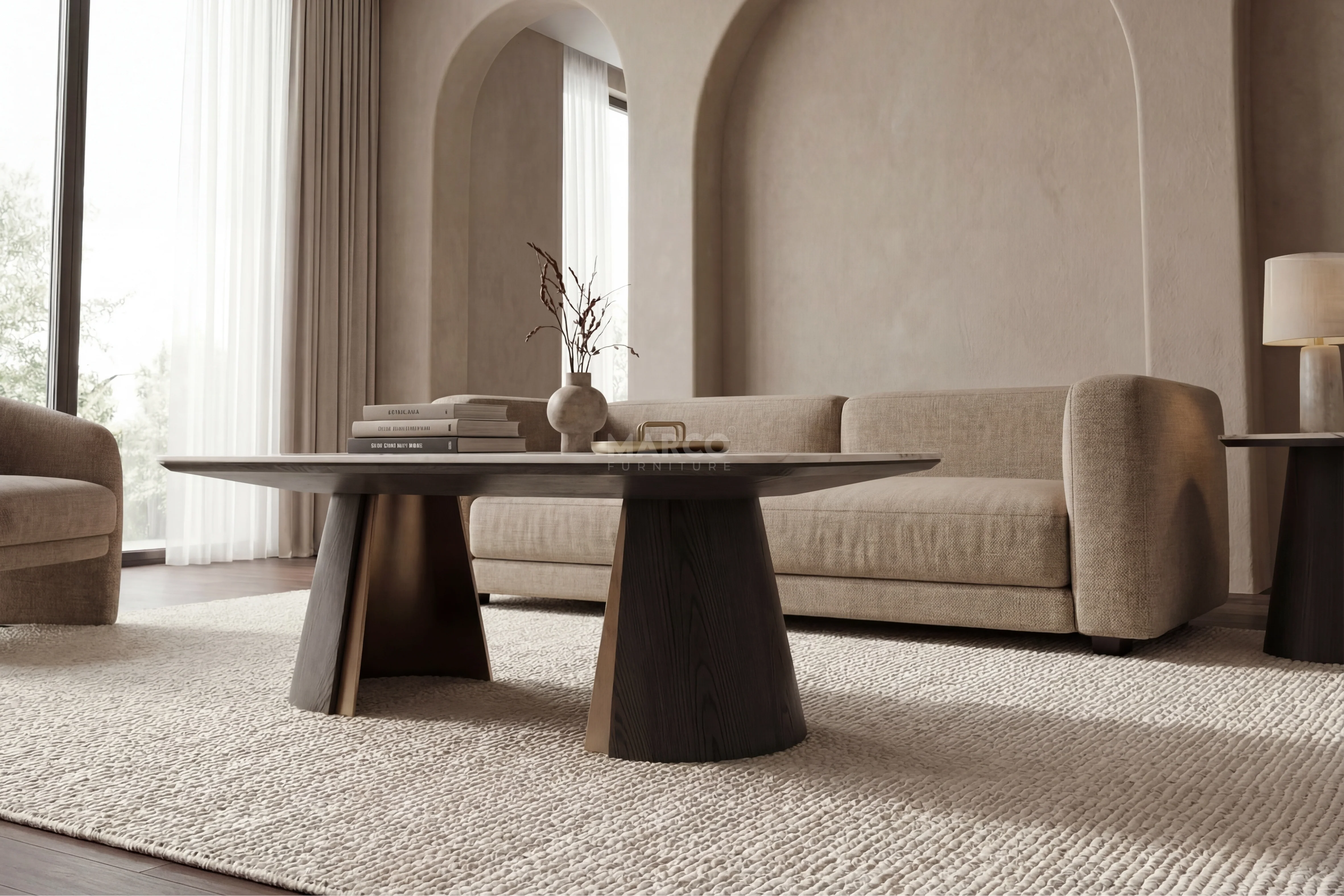 Olmo Fiorito Sintered Stone Coffee Table (Black) - Image 3