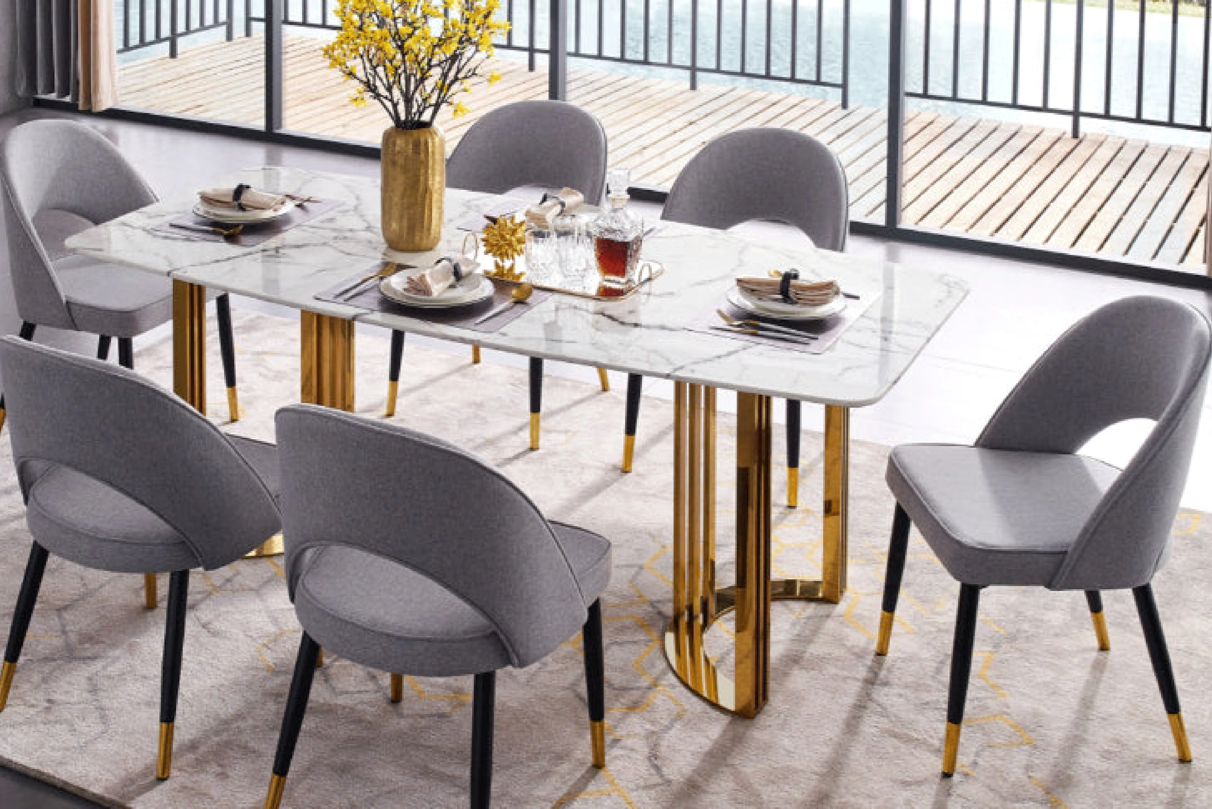 Oscar White Ceramic Dining Table - Image 6