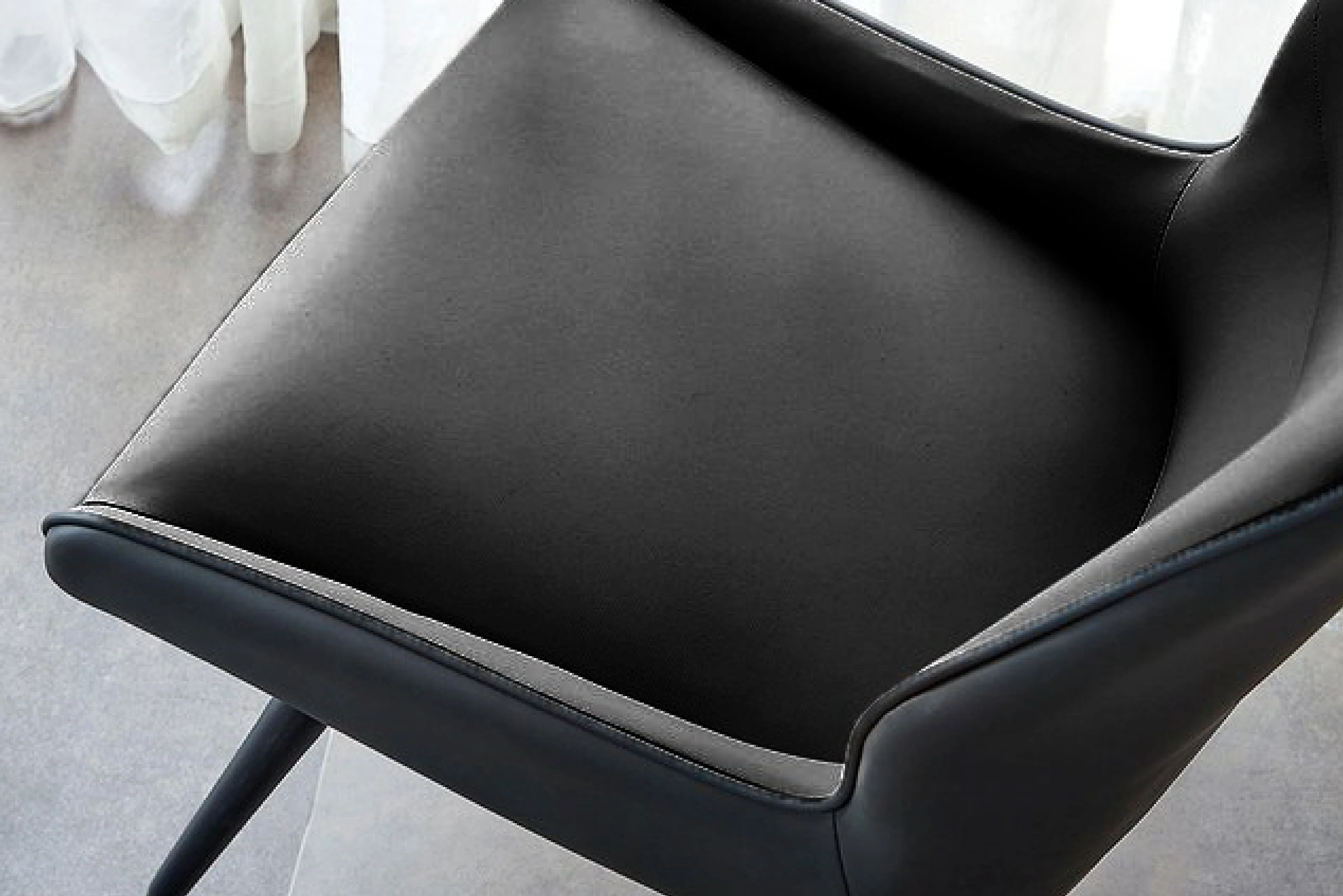 Oz Designer High Back Faux Leather Dining Chair - Image 5