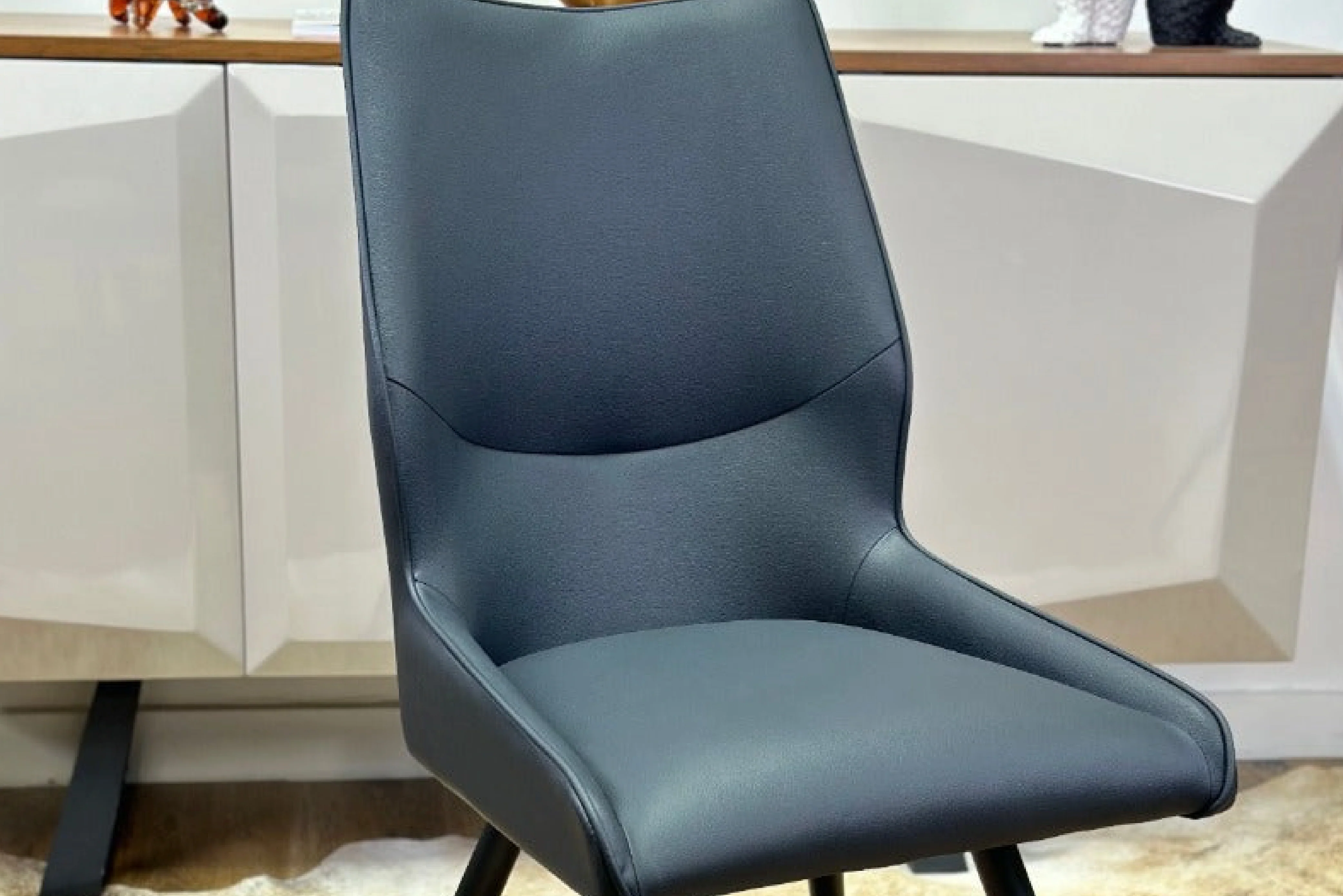 Oz Designer High Back Faux Leather Dining Chair - Image 6
