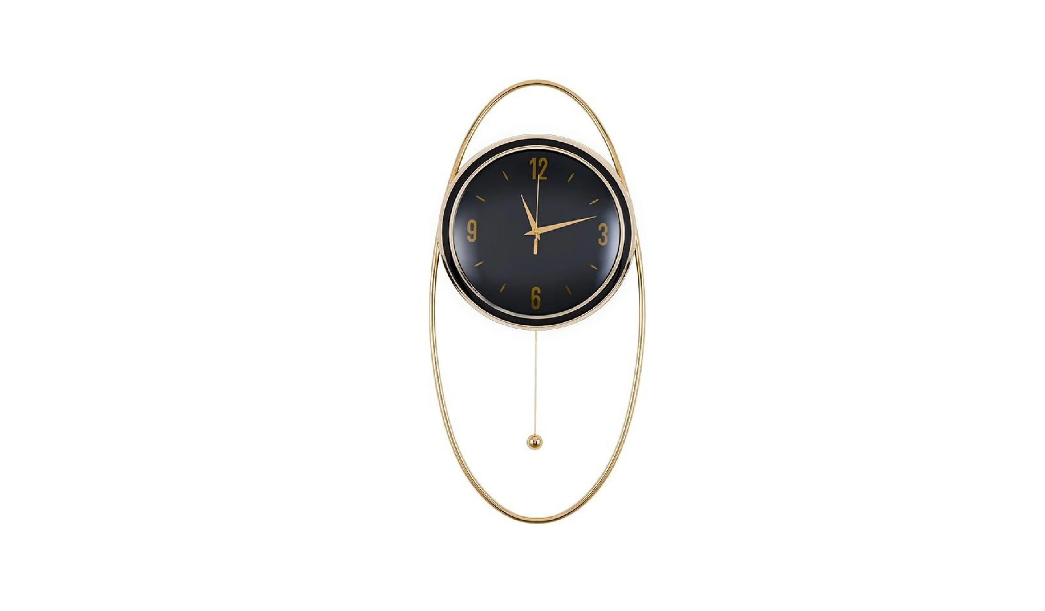 Orbit Pendulum Wall Clock (Black) - 75cm - Image 2