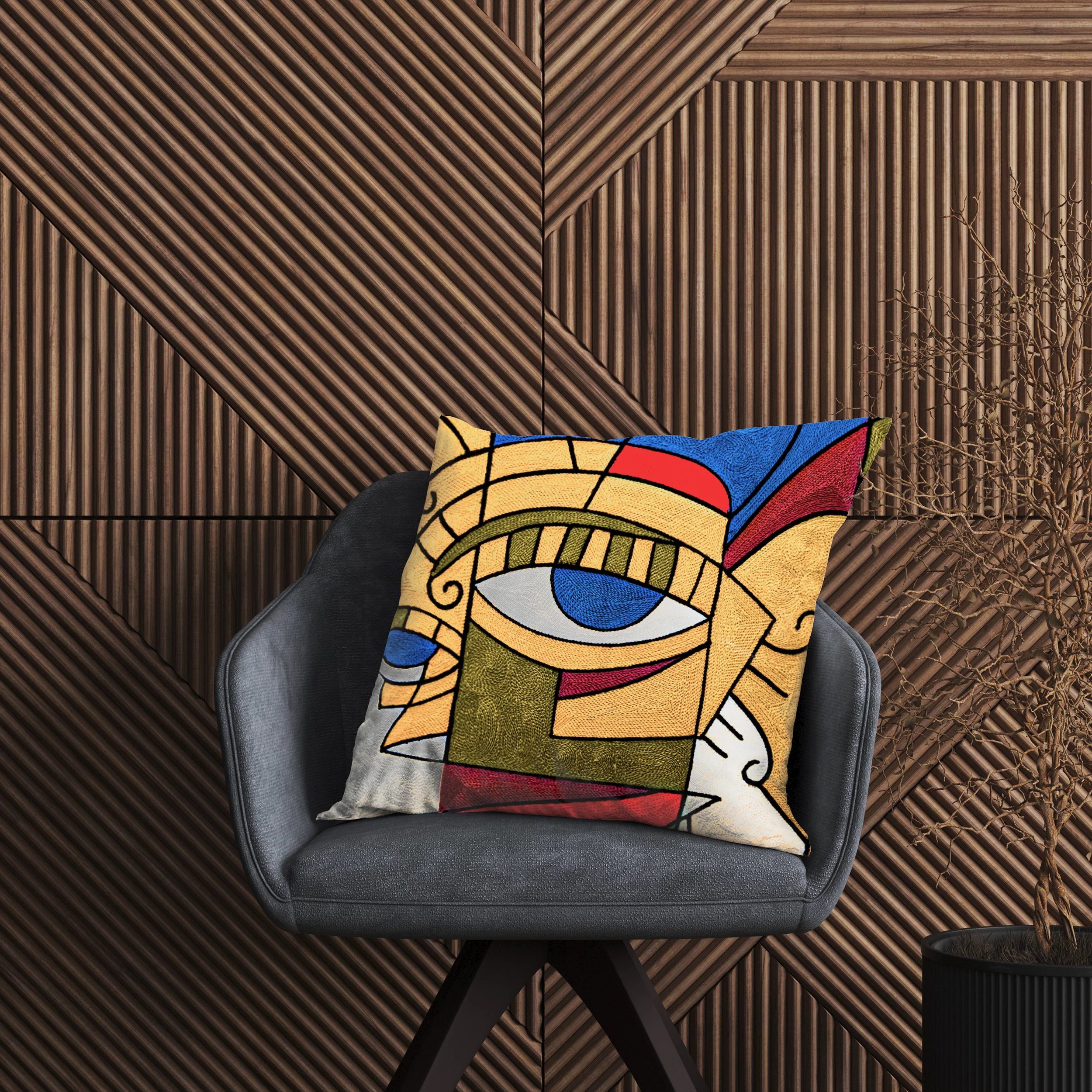 Picasso Eye themed Cushion - Image 3