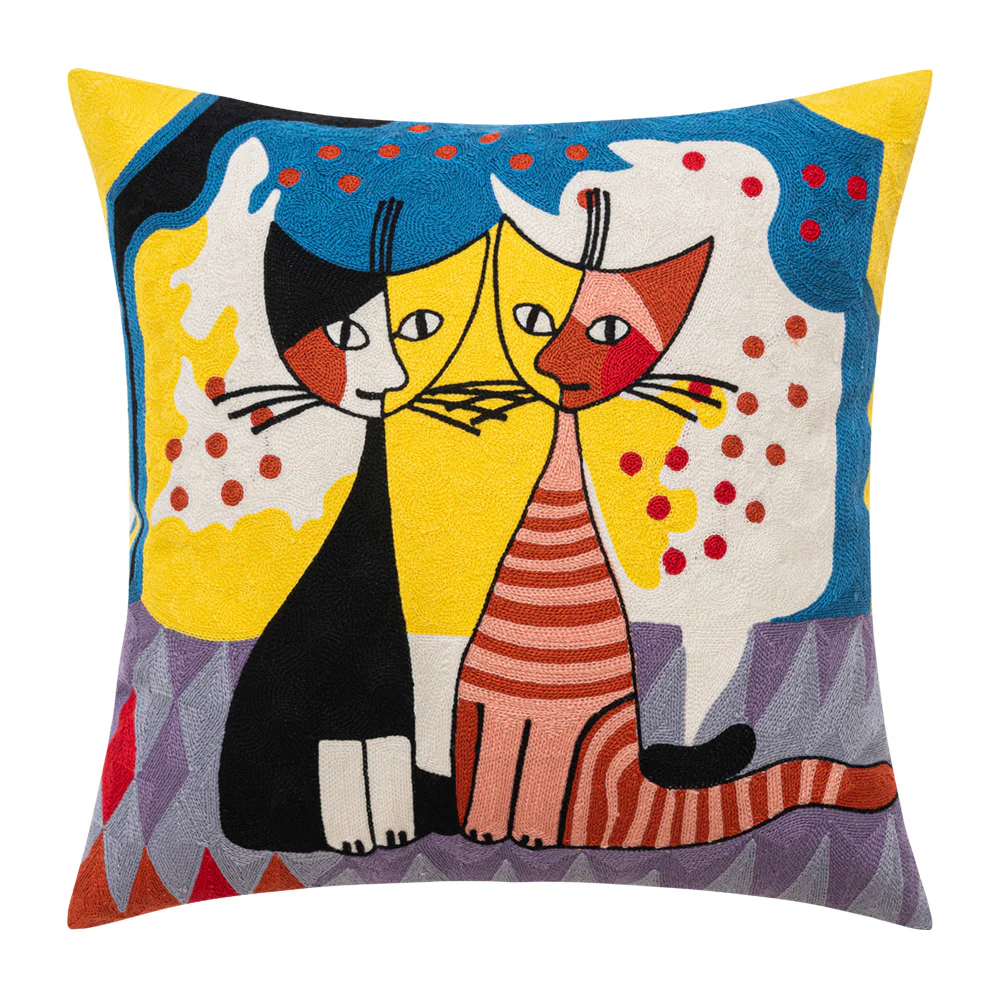 Picasso Inspired Cushions Pillow Covers Abstract Art Embroidered Pillowcases - Image 8