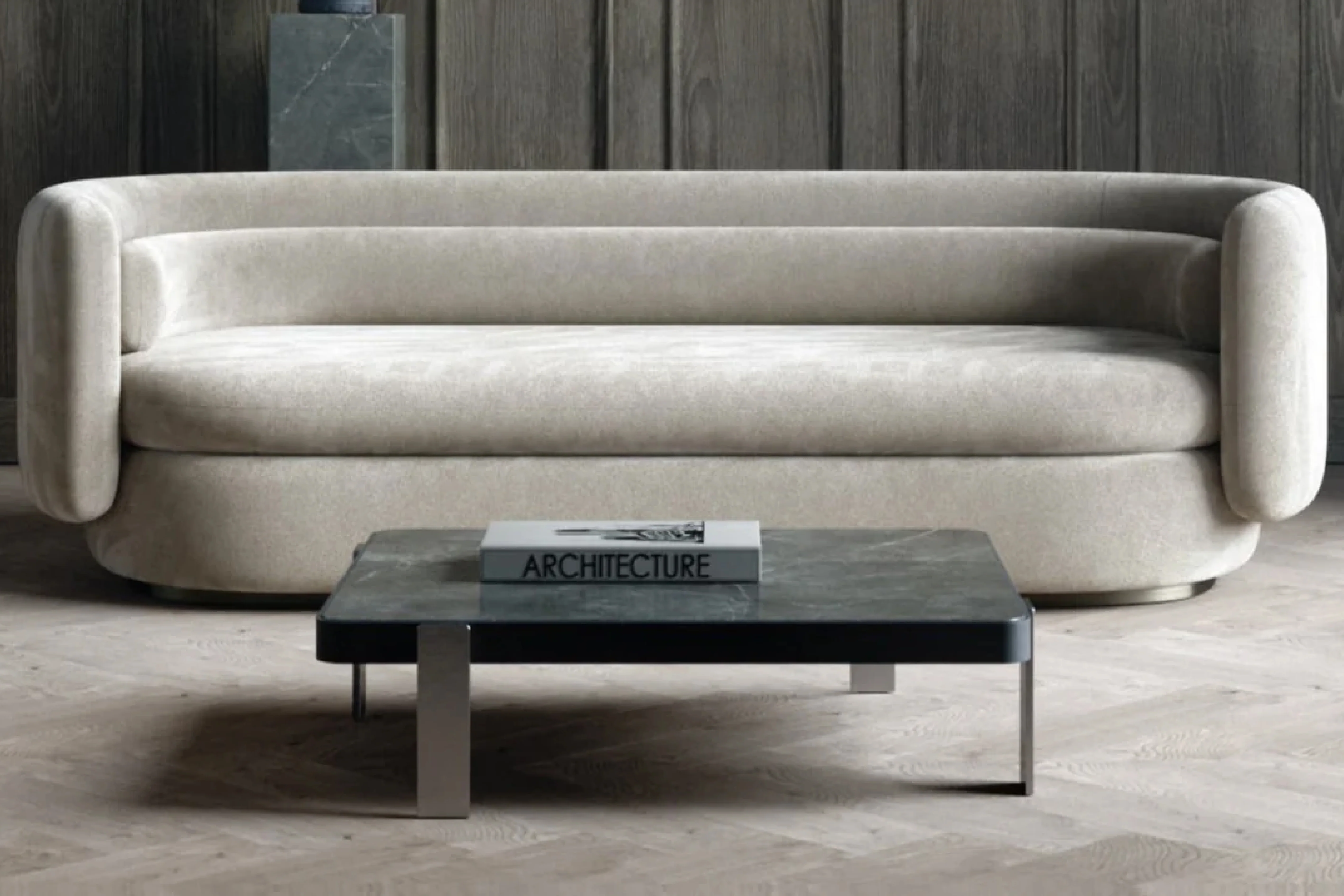Vesper Velvet Curved Lounge – Modern Designer Sofa - Image 4