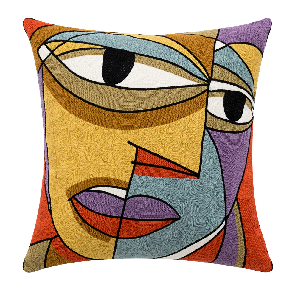 Purple Face Tapestry Pillow - Image 2