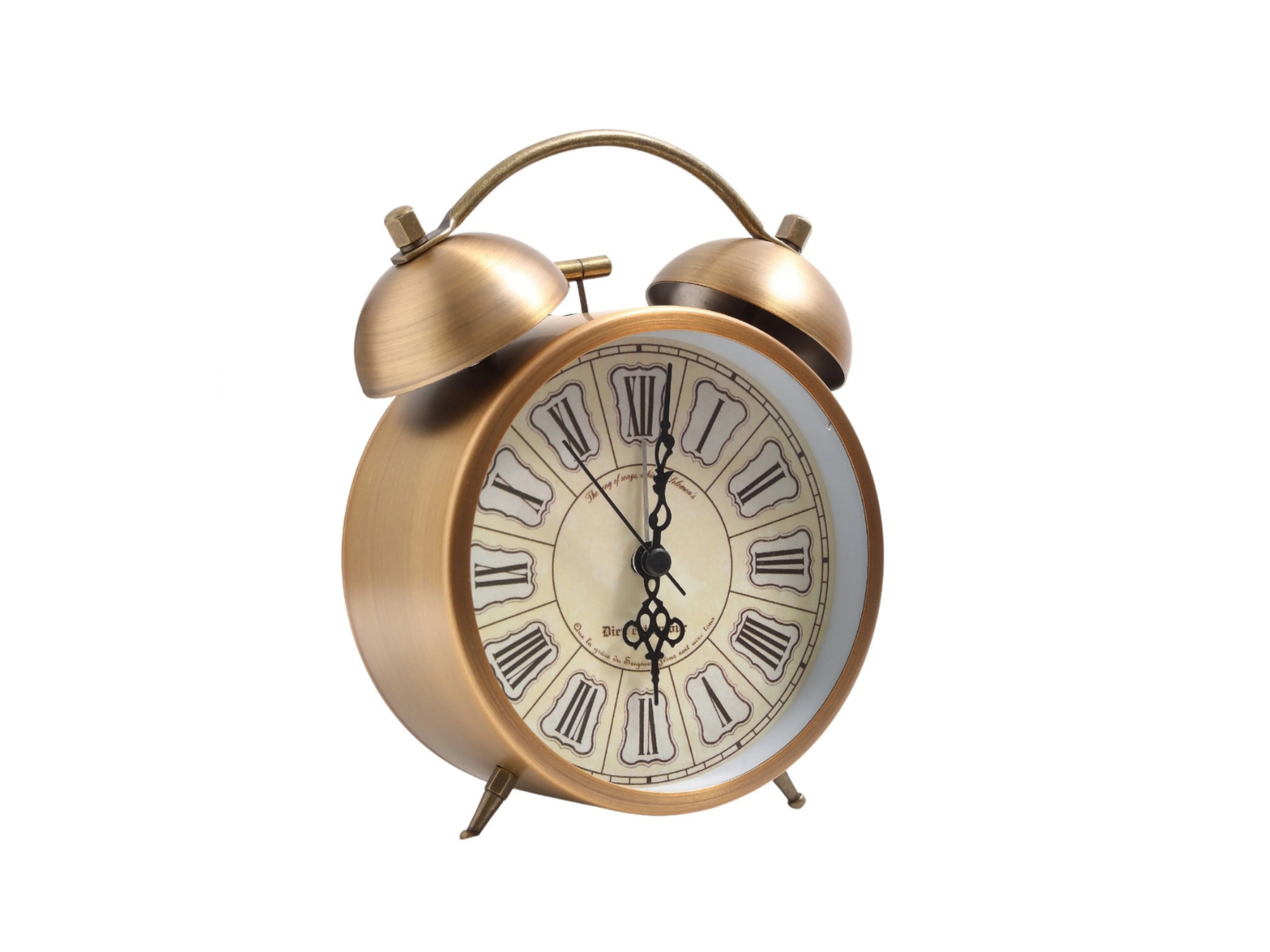 Regal Twin-Bell Roman Numeral Table Clock - Image 2