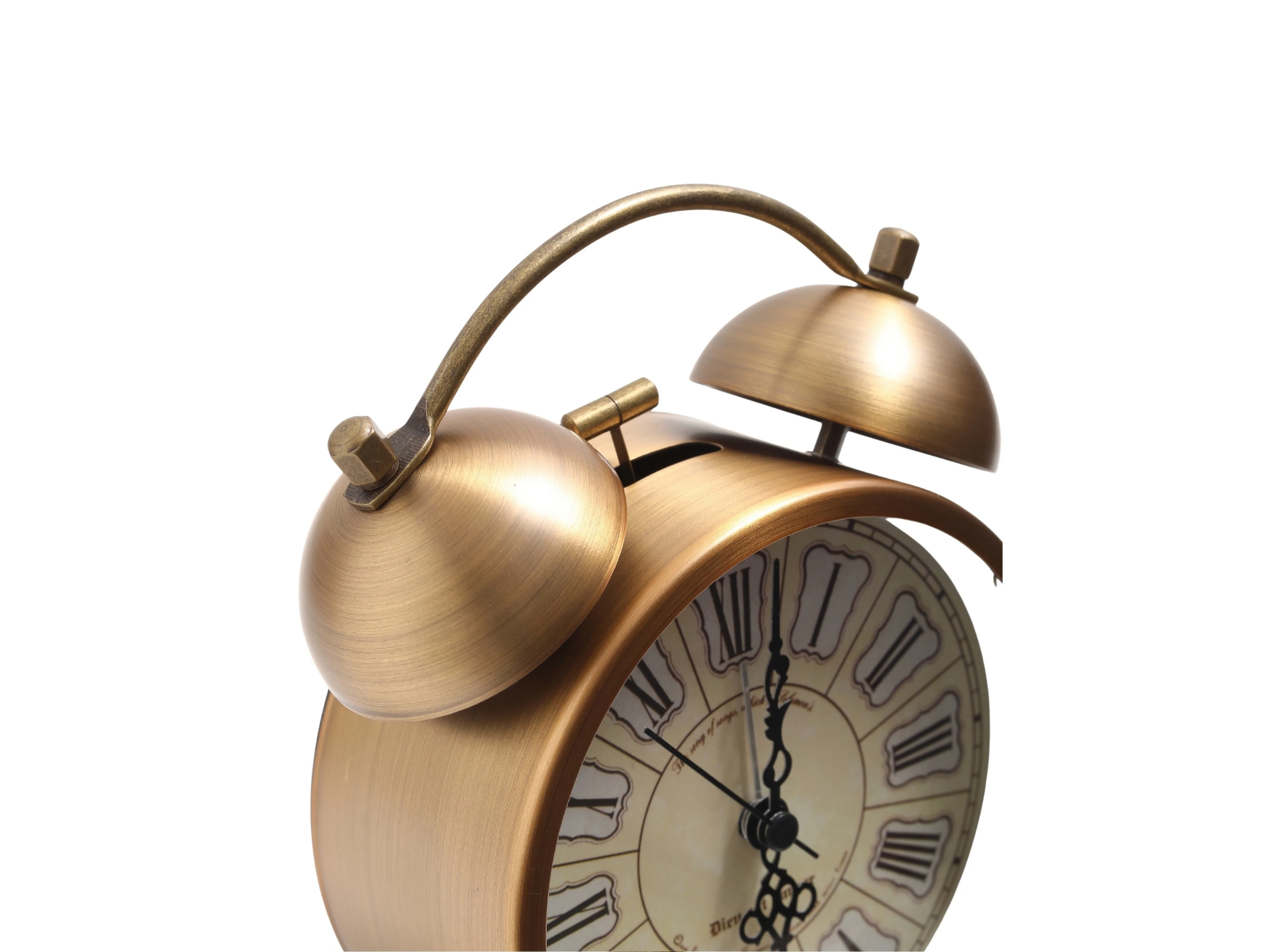 Regal Twin-Bell Roman Numeral Table Clock - Image 3