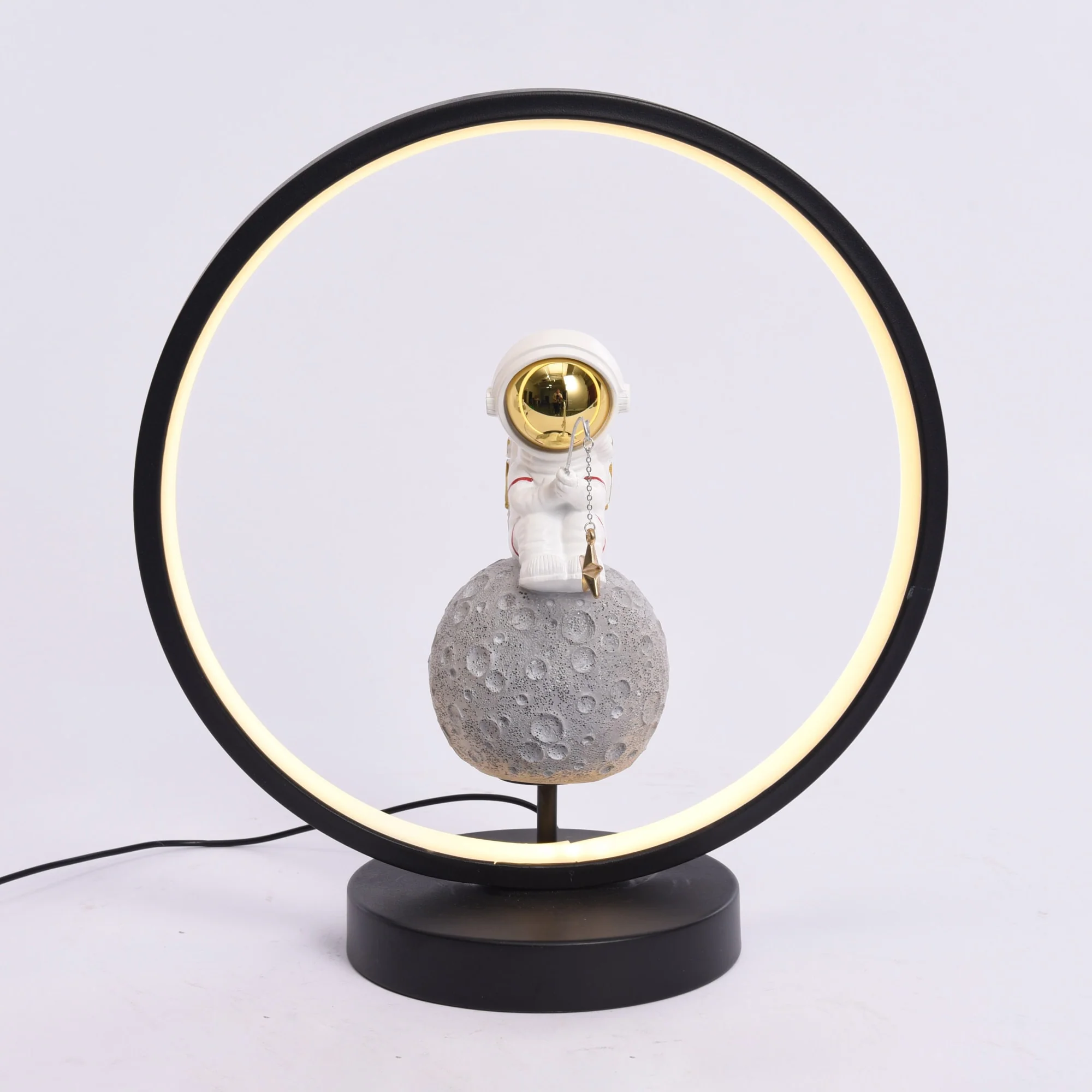 Resin Astronaut Table Lamp with USB Cable - Image 4